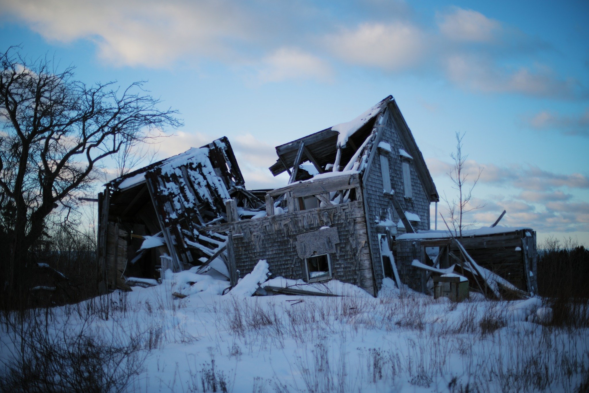 SLOW LOSSES &mdash;&mdash; It's a rare beauty finding abandonment left to a natural conclusion. No vandalism, arson, or demolition ever found the Anderson homestead. No renovation, either, but some structures were simply born to die. The forces of ti
