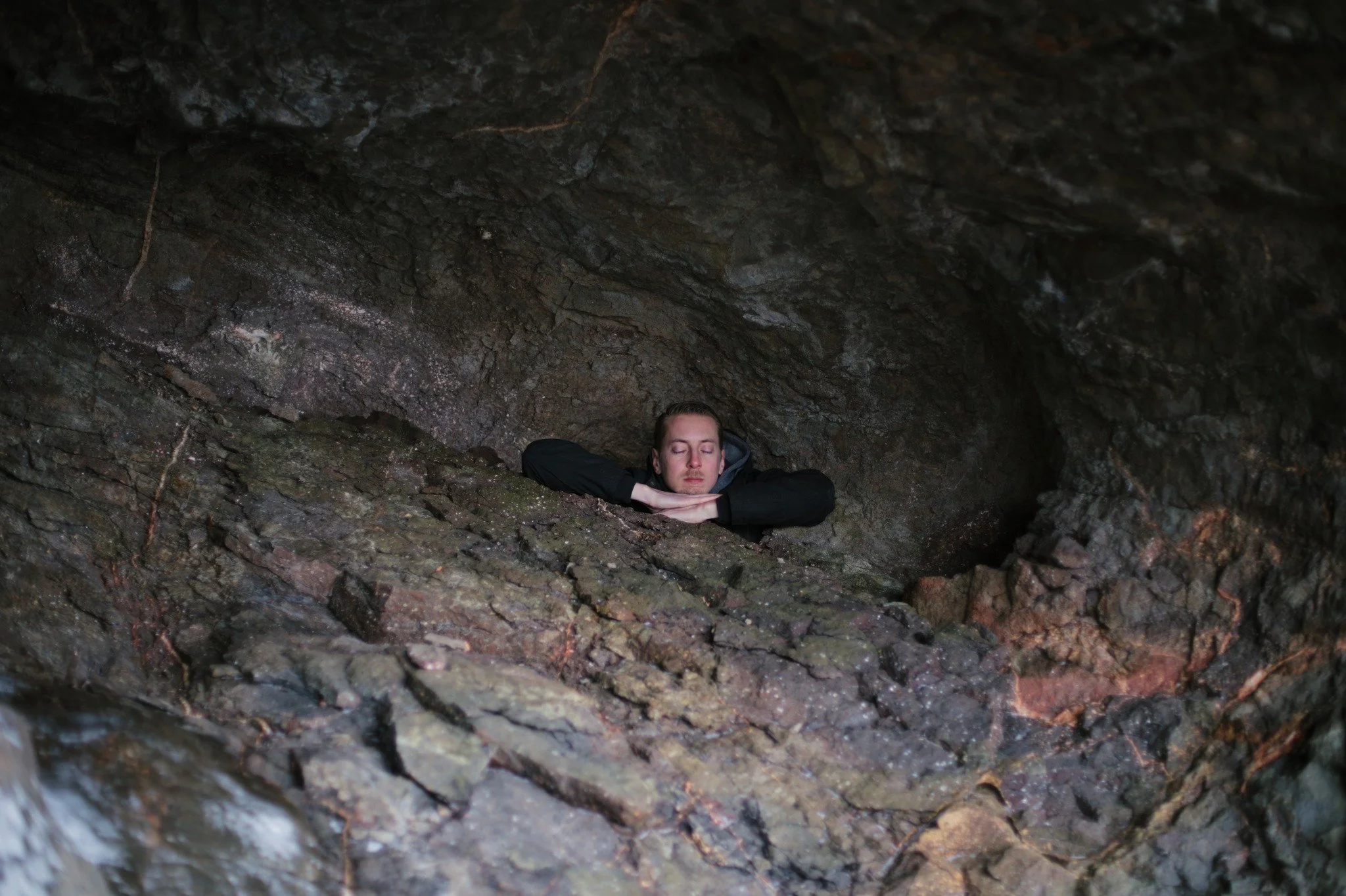 A BRIDGE FOR &mdash;&mdash; What could be beautiful like a baby cave, still forging a connection from side to side? Not sure if it'll all stay standing for long, but that's a decision for the high tide world to make. Nothing ever happens with the wat