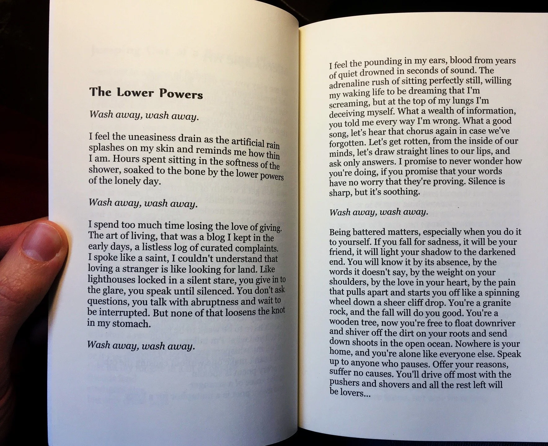 Without anxiety, I doubt my inclination to write would have ever existed. That constant buzzing force in my brain, regularly wrangled to the ground with words. Here's one from my fourth poetry paperback: Things I Think I've Found (2016). Grab a signe