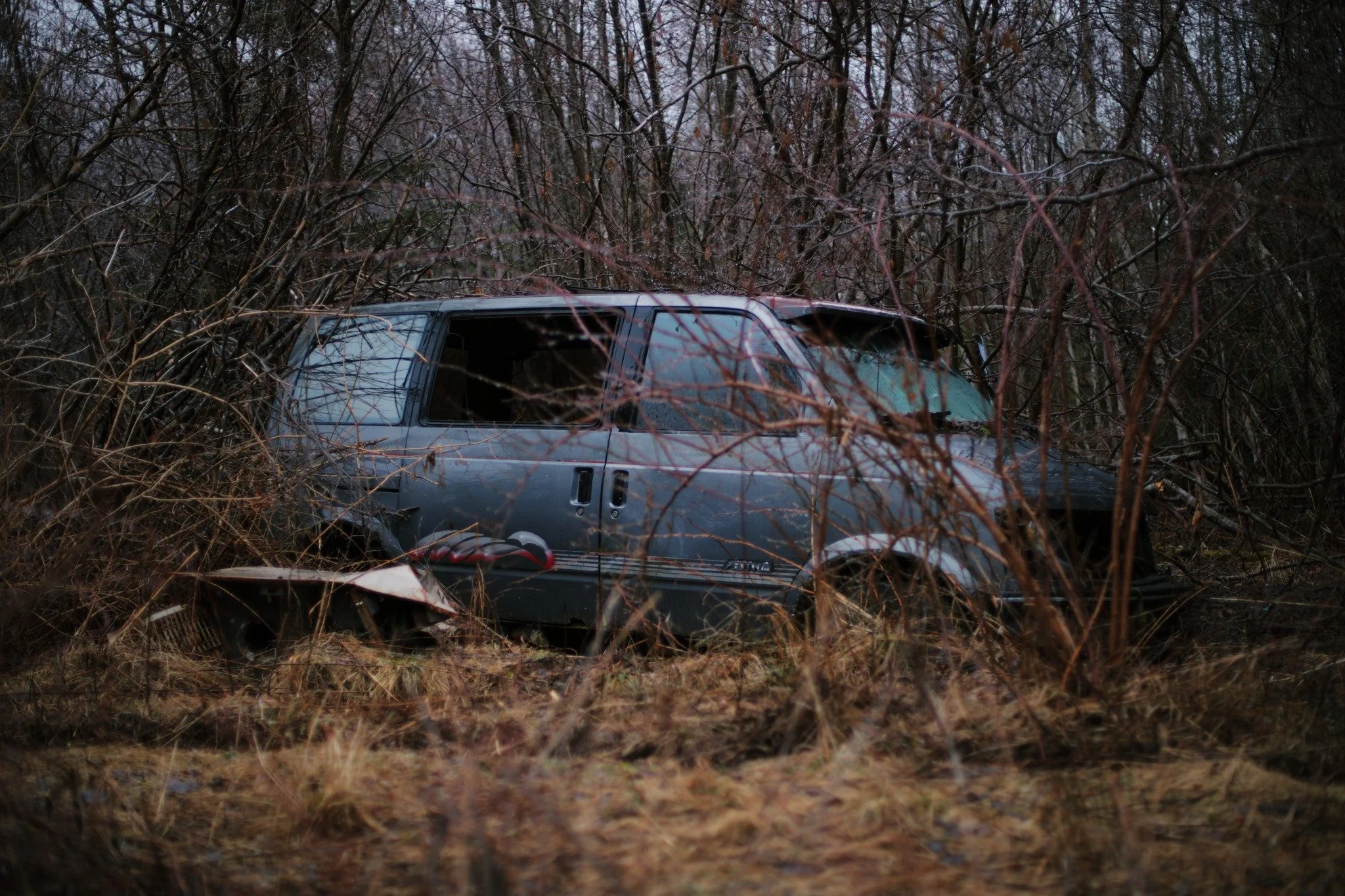 SPECIFIC SADNESS &mdash;&mdash; I'm endlessly fascinated with how age and abandonment attracts interest. If I'd walked past this Astrovan on some curbside in the 90s, I don't think I'd've cared much at all. Even in a driveway today, there wouldn't be