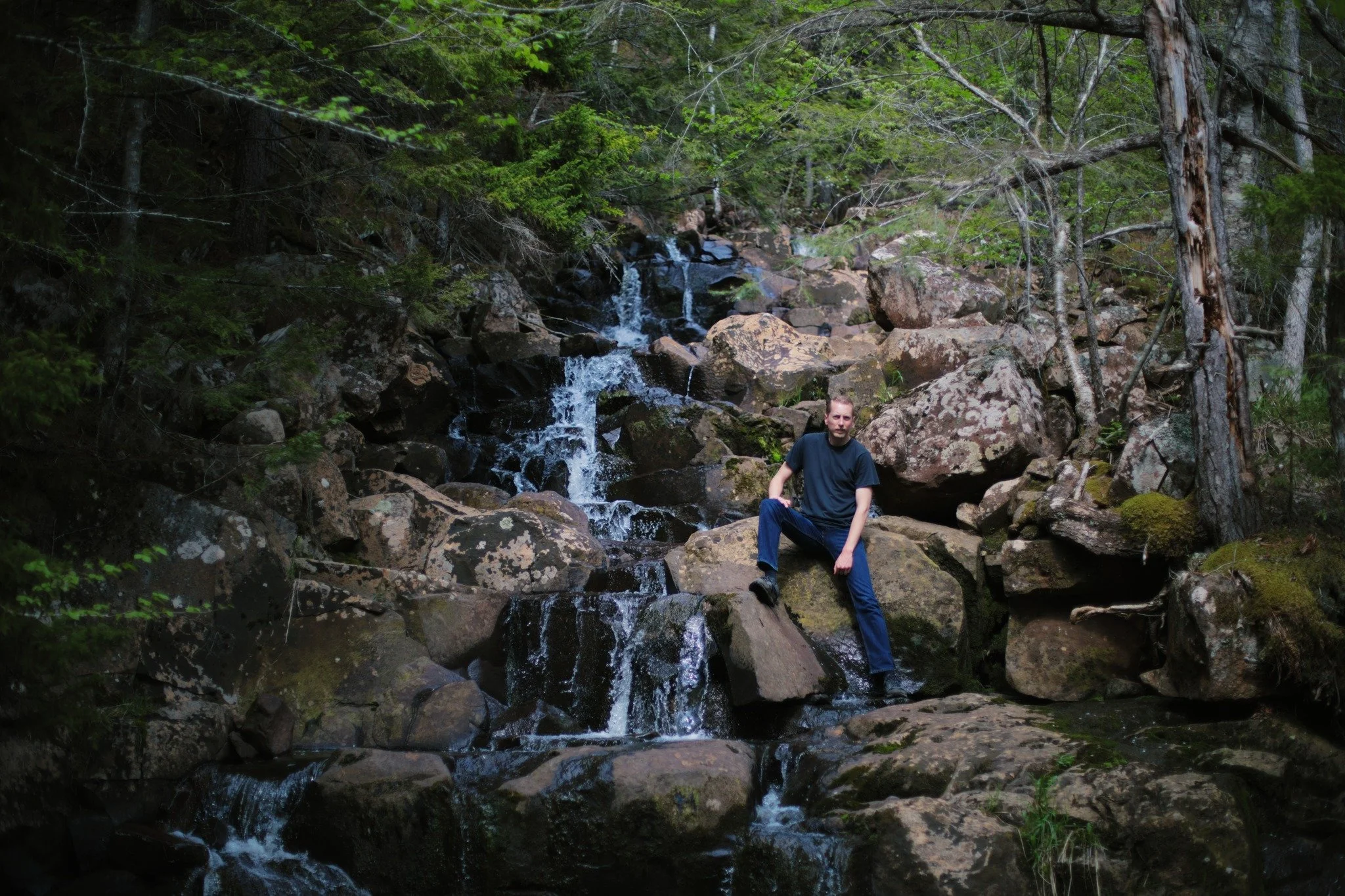 A LITTLE LIGHTER &mdash;&mdash; The sleepy cascades of upper Starratt Brook are rarely seen. For the few who stumble down the abandoned Old Vault Road, then take the time to follow the hollow upstream, it's a peaceful place inevitably to yourself. Wh