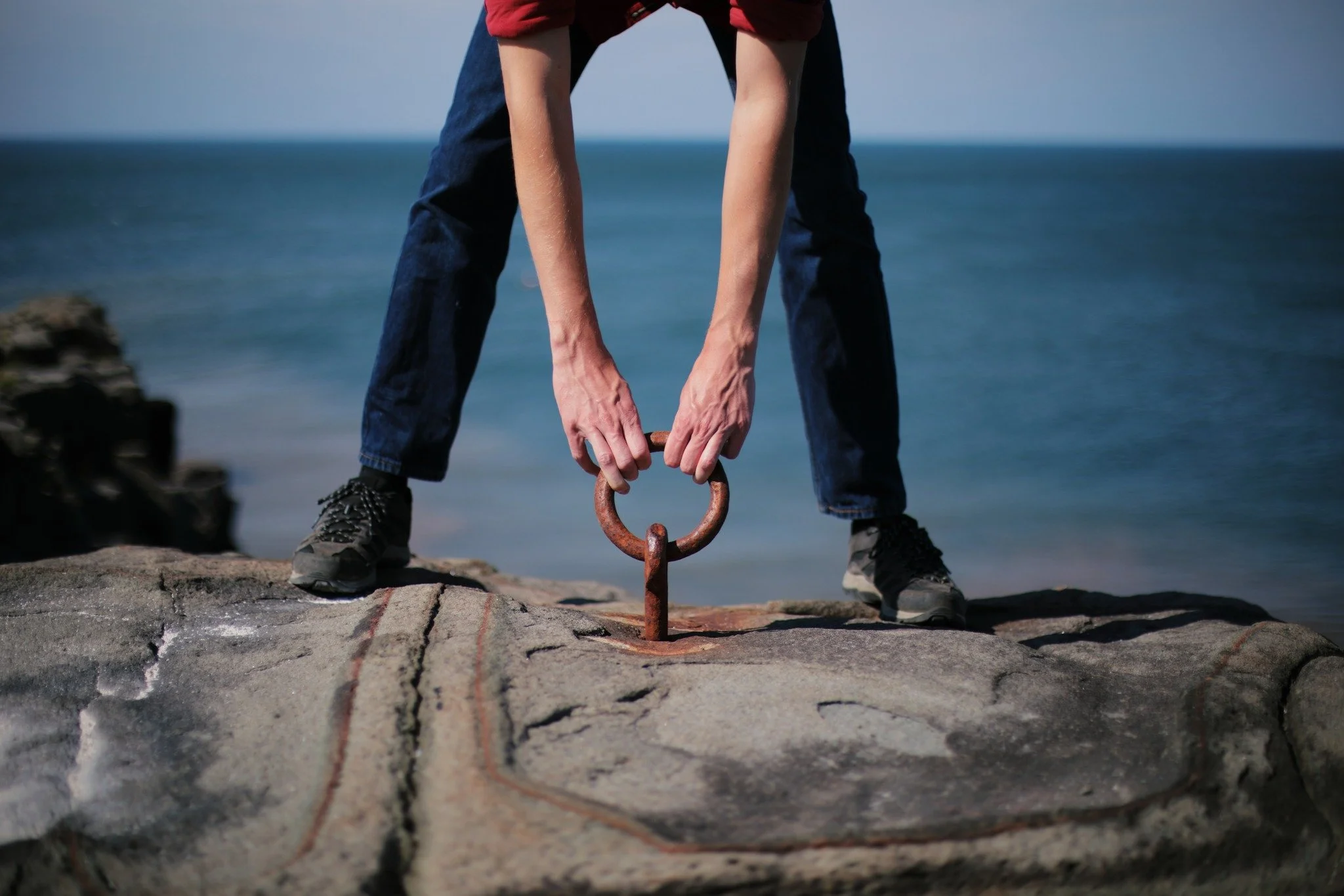 SKELETONS &mdash;&mdash; Rusty iron rings all over the rocks, I often spot them close to civilization or far off down the coast. Signs of fishers and boats long gone, ropes gone taut in the sinking tide. The singing rattle sometimes heard when winds 
