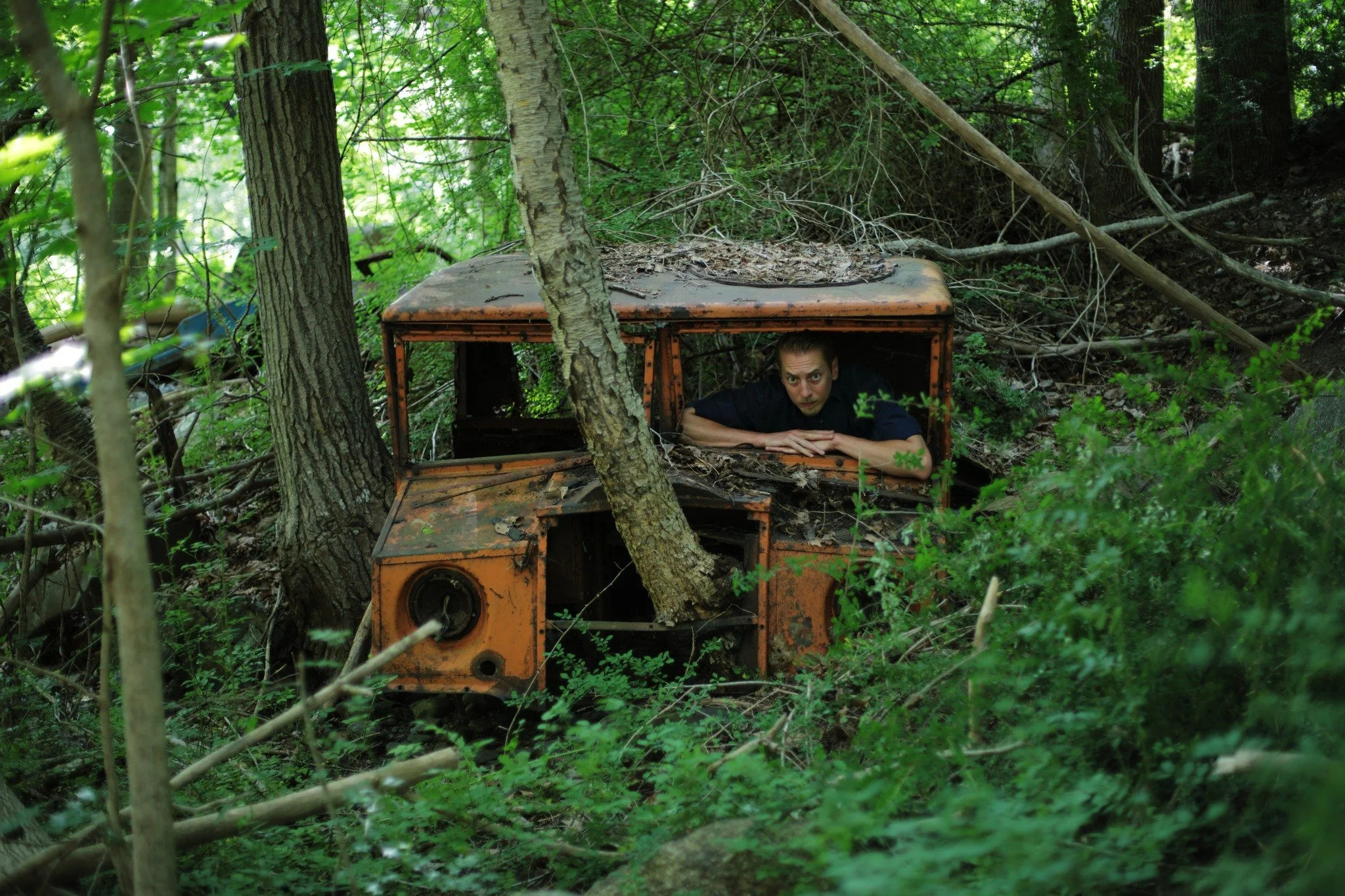 DISCOVER LEFTOVER &mdash;&mdash; Another humid afternoon with a deep stream hollow all my own. I started deep in the woods up Harris Brook, slowly descending from there to Bear River town. Not far before the tideline, I came upon this curious conveya