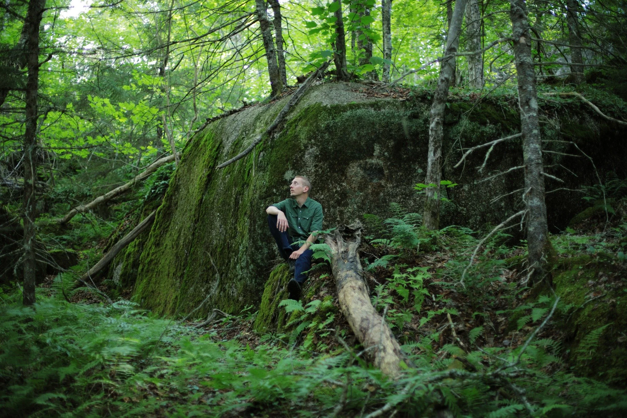 THE BODY HIDES &mdash;&mdash; The slopes of South Mountain are heavily strewn with massive monoliths like these, left behind by the glacier that formed Annapolis Valley. None have gathered so significantly as the hill above Bent Brook &mdash; wildly 