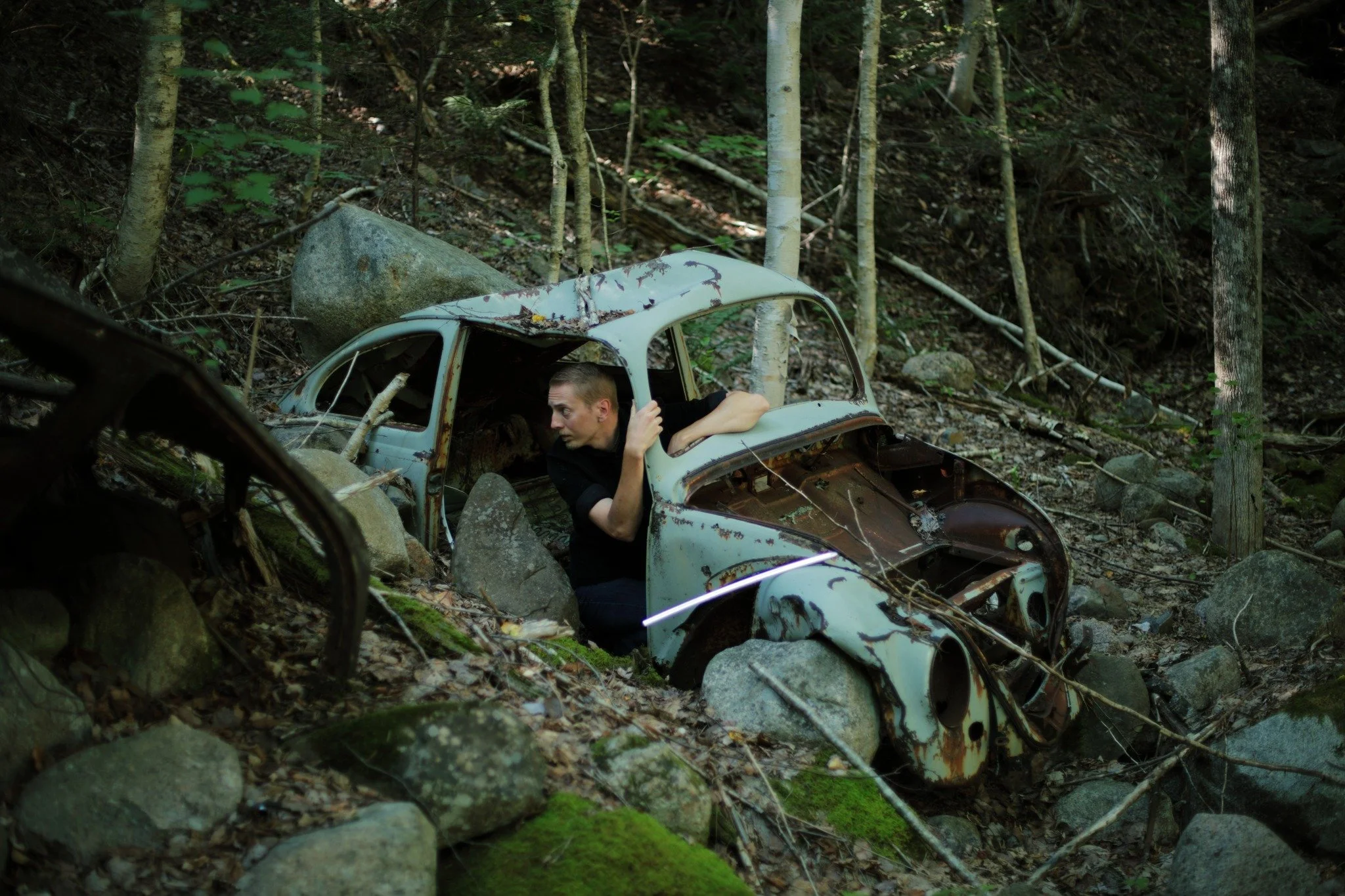 TELL MYSELF &mdash;&mdash; What fascinates me most about a sudden stop is how final that moment might be. All the clear chaos when this wreck was pushed off a breathless embankment, before a couple big rocks followed, and the rest was left to rust an