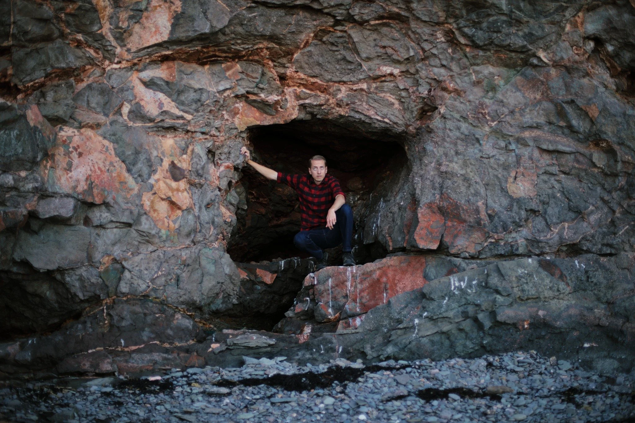 FIND COMFORTABLE &mdash;&mdash; I often follow the cliffs of Fundy until I find the first ingress. Any weak spot will do, wherever the waves have drilled their way through solid rock, where it hasn't collapsed yet. That won't happen while I standing 