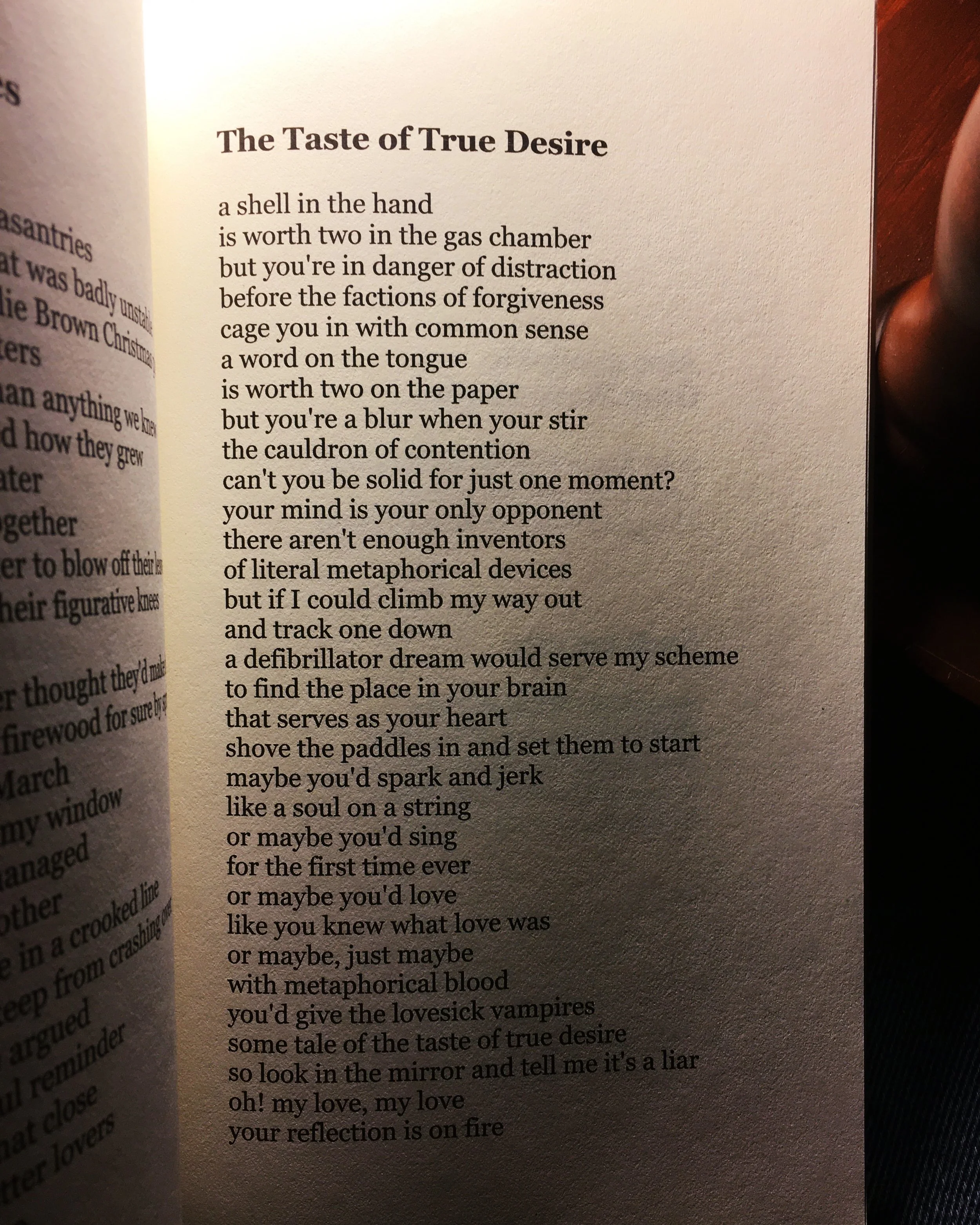 Here's a poem from my book Scarecrows Are Growing (2015). It's a breathless expression of unbound passion, and the need to uncover it in others. Wherever it might hide or lie. Want a signed copy? On sale for 50% off regular price here: www.etsy.com/s