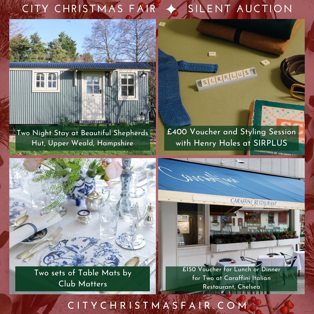 🥂Our Silent Auction is back and better than ever. This year, we have over 40 spectacular lots for you to discover, including:

✨Two Night Stay at Beautiful Shepherds Hut, Upper Weald, Hampshire

✨ &pound;400 Voucher and Styling Session with Henry Ha