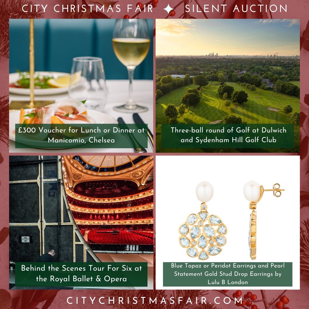 🥂Our Silent Auction is back and better than ever. This year, we have over 40 spectacular lots for you to discover, including:

✨ &pound;300 Voucher for Lunch or Dinner at @manicomio.chelsea

✨ Three-ball round of Golf at Dulwich and Sydenham Hill Go