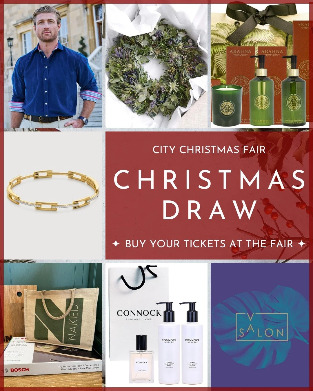 🎄Attendees of the 2025 City Christmas Fair will have the exclusive opportunity to purchase tickets for our fantastic Christmas Draw.

Our fabulous prizes include:

💎 @koy_clothing - Men's Fine Needlecord Shirt

💎 Beautiful Christmas Wreath

💎 @ab