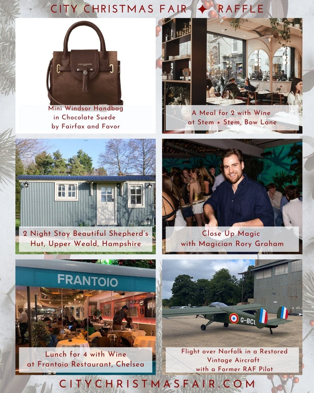 🥂Our Silent Auction is back and better than ever. This year, we have over 40 spectacular lots for you to discover, including:

✨ Mini Windsor Handbag in Chocolate Suede by @fairfaxandfavor 

✨ A Meal for 2 with Wine at @stemandstemlondon 

✨2 Night 