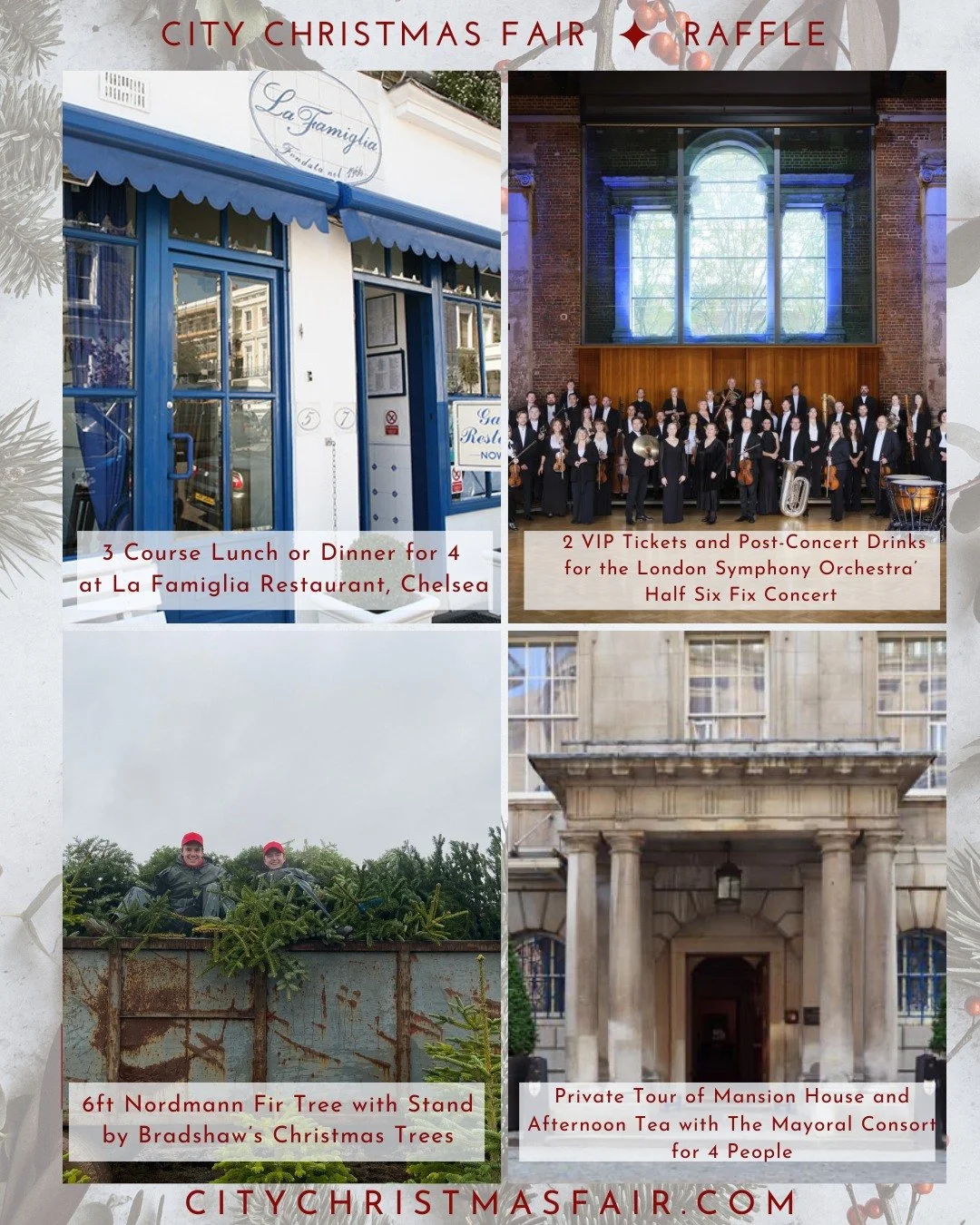 🥂Our Silent Auction is back and better than ever. This year, we have over 40 spectacular lots for you to discover, including:

✨3 Course Lunch or Dinner for 4 at @lafamiglia.sw10 

✨ 2 VIP Tickets and Post-Concert Drinks for the @londonsymphonyorche