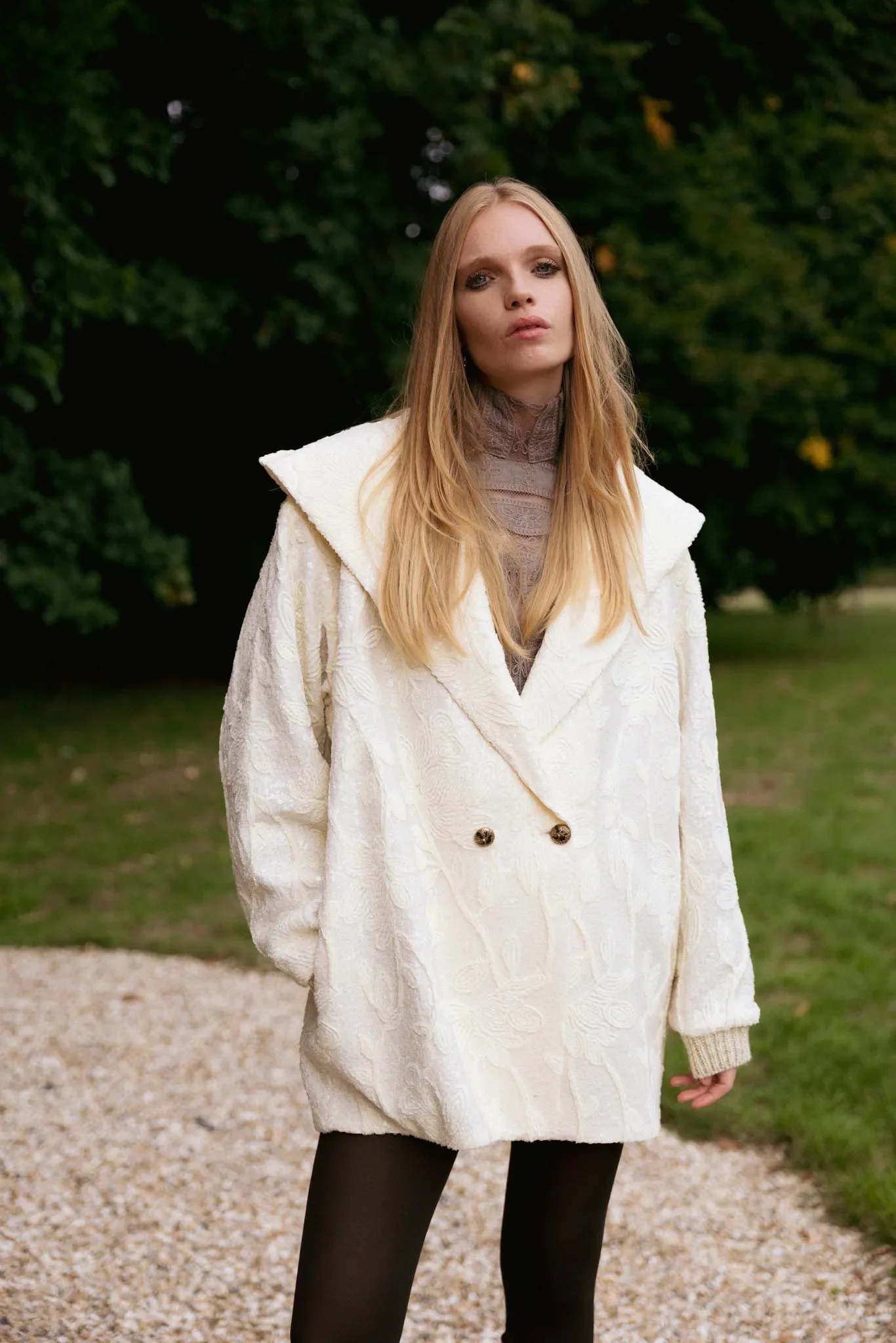 NIDODILEDA CECELIA JACKET EMBROIDERED SEQUINED HOODIE