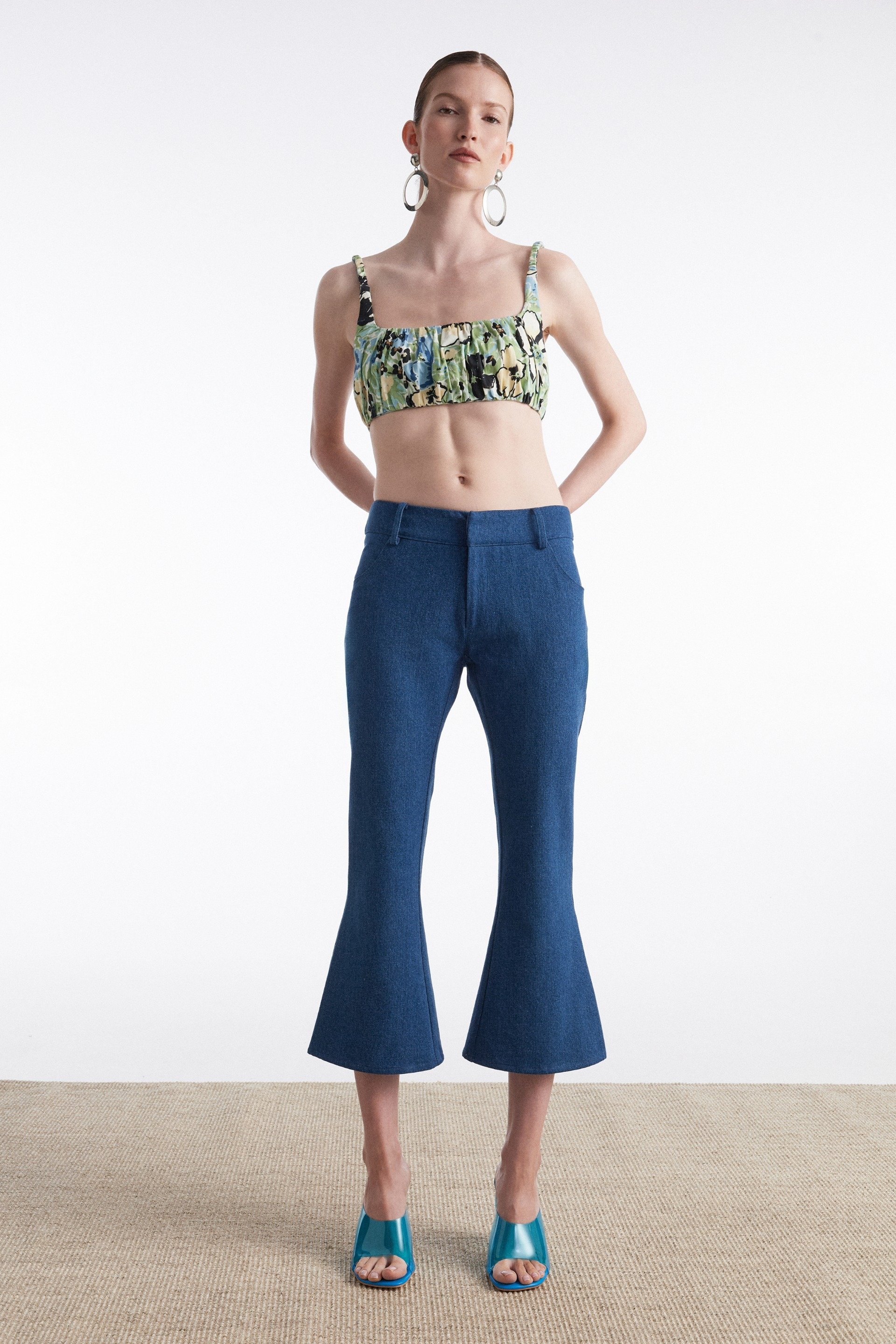 NADIA RAPTI SALTWATER DENIM TROUSERS BLUE