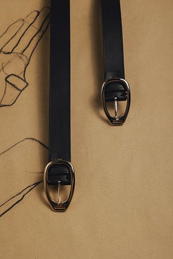 "Sweet emotion" leather belt NICKEL