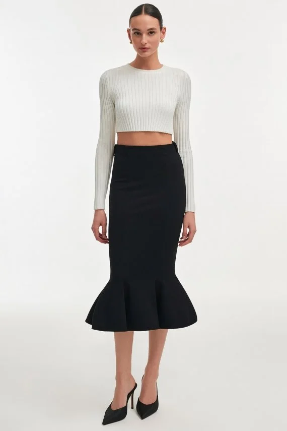 NADIA RAPTI FLEUR SKIRT BLACK