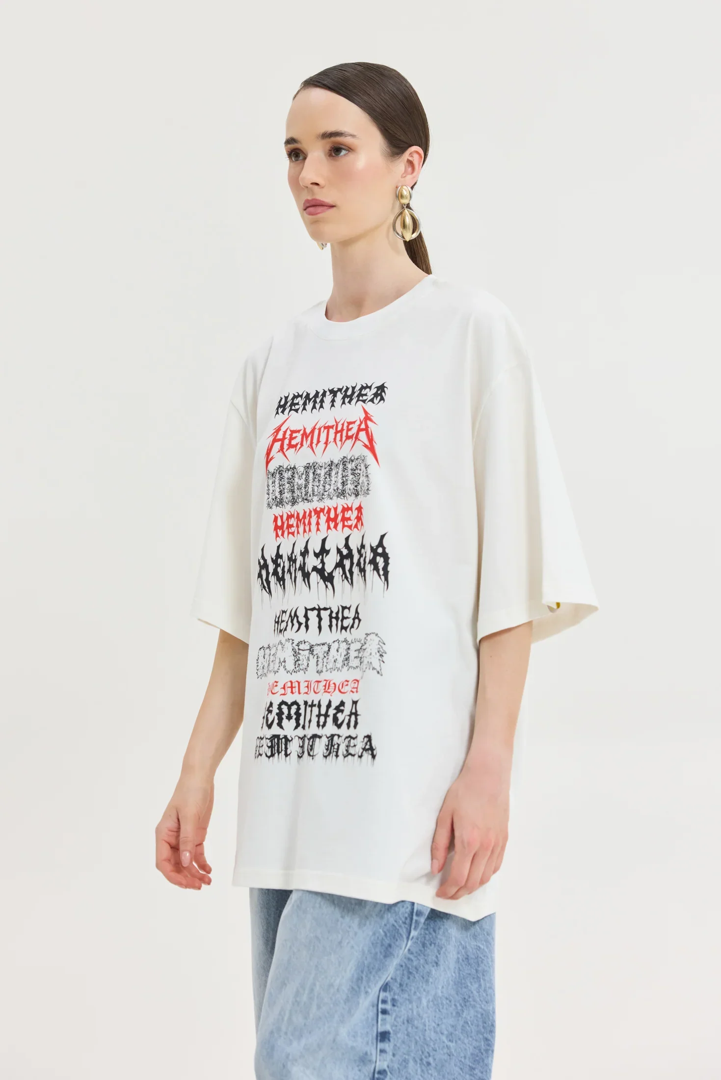 HEMITHEA Cheetah Off White T-Shirt (Logos)