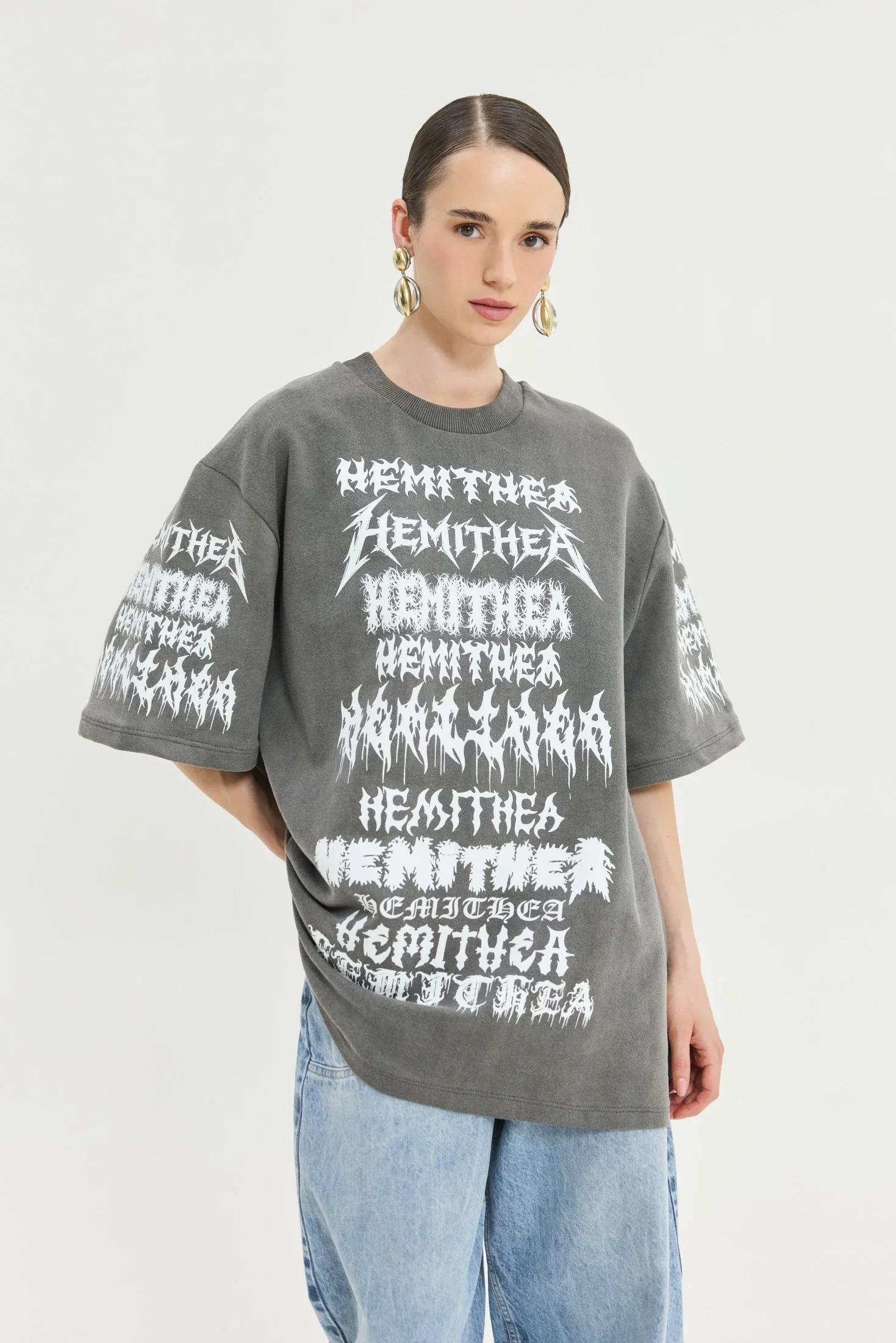 HEMITHEA Cheetah Grey T-Shirt (Logos)