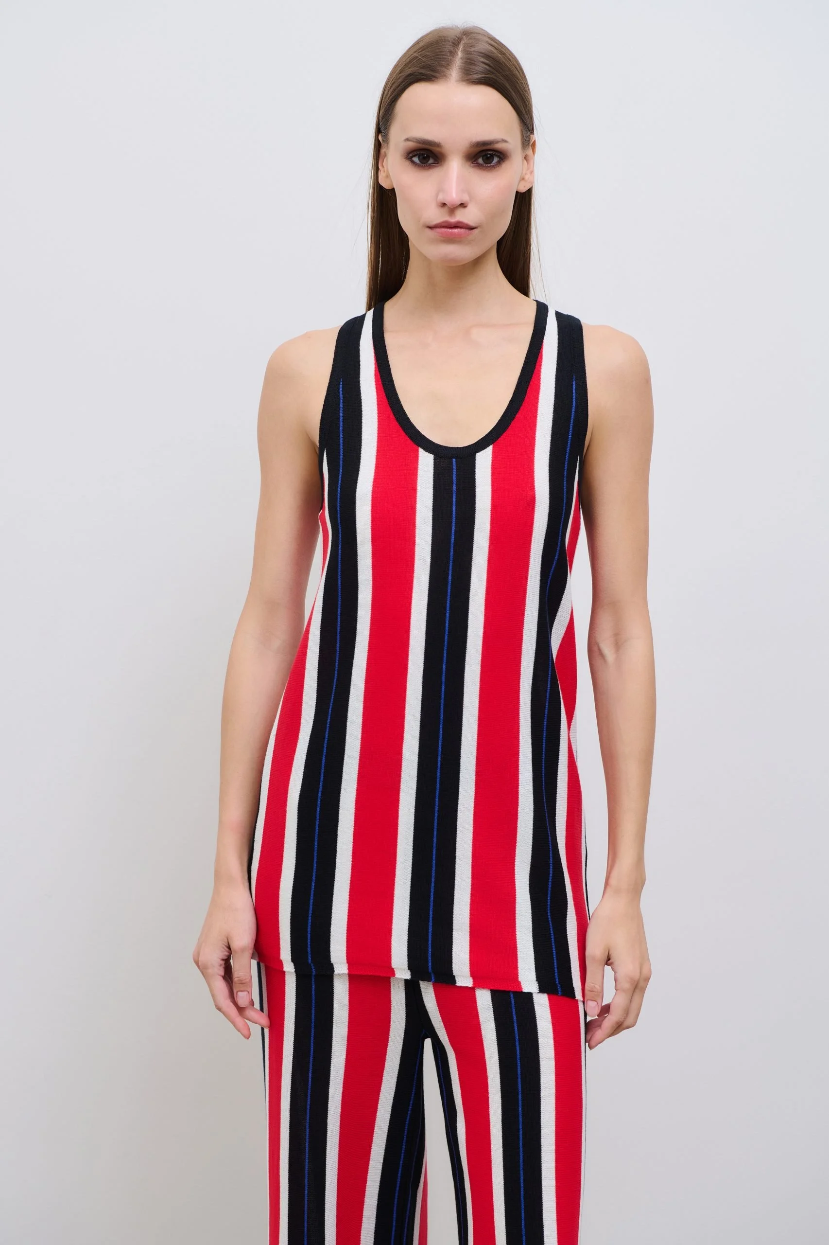 COMBOS Pinstripe Knit Top