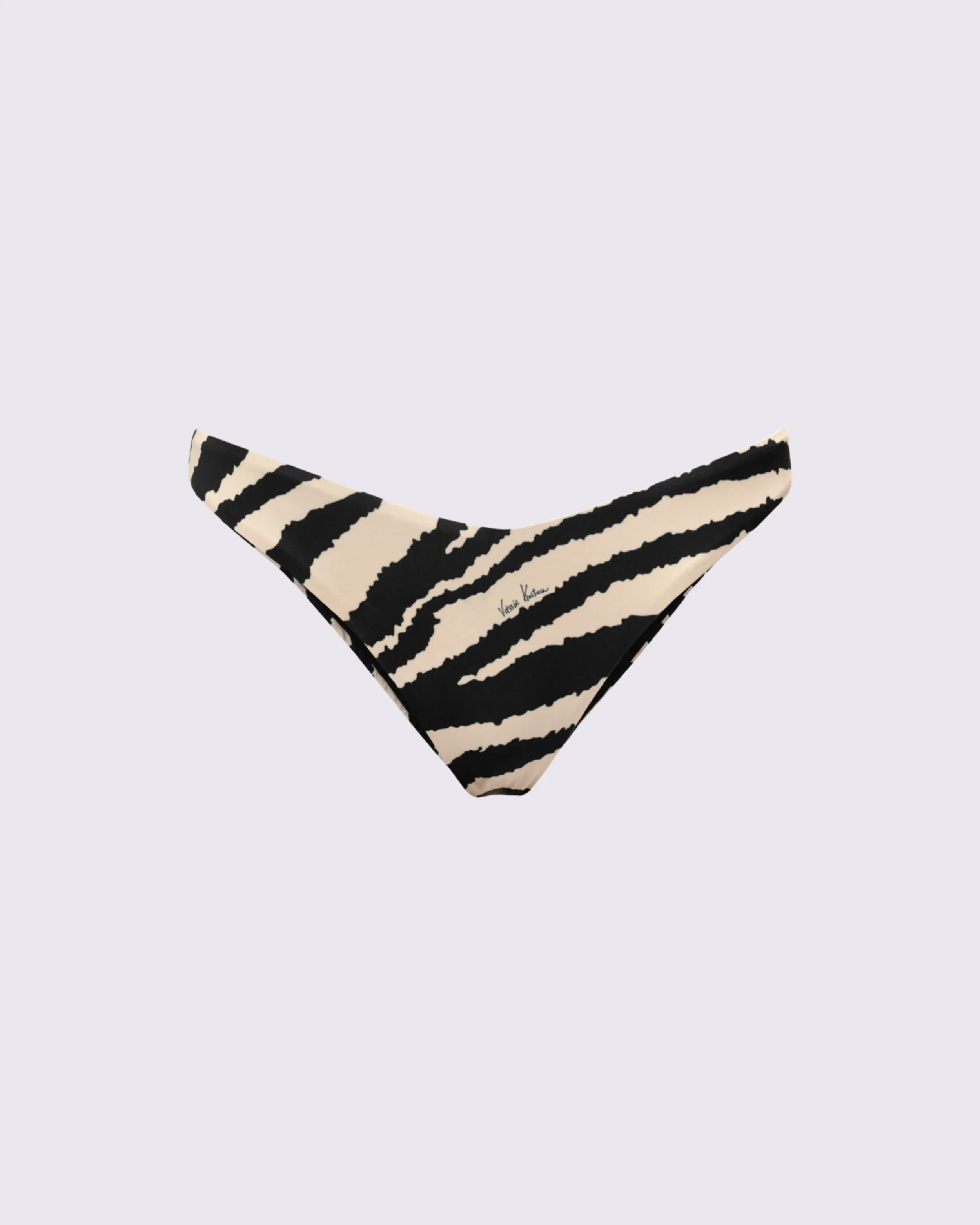 VASSIA KOSTARA ZEBRA PRINT LOW CUT BIKINI BOTTOMS