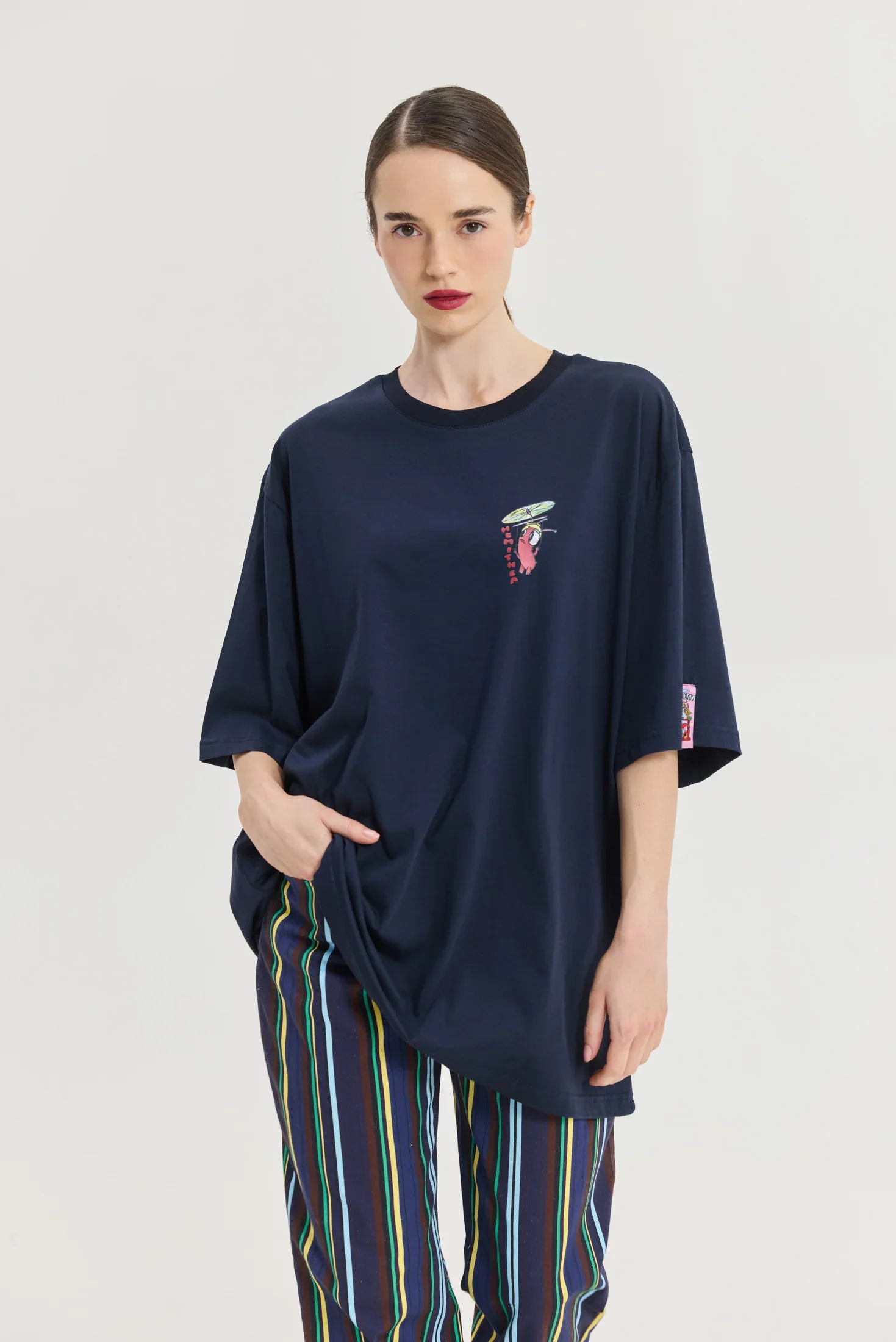 HEMITHEA Cheetah Blue T-Shirt (Miragia)