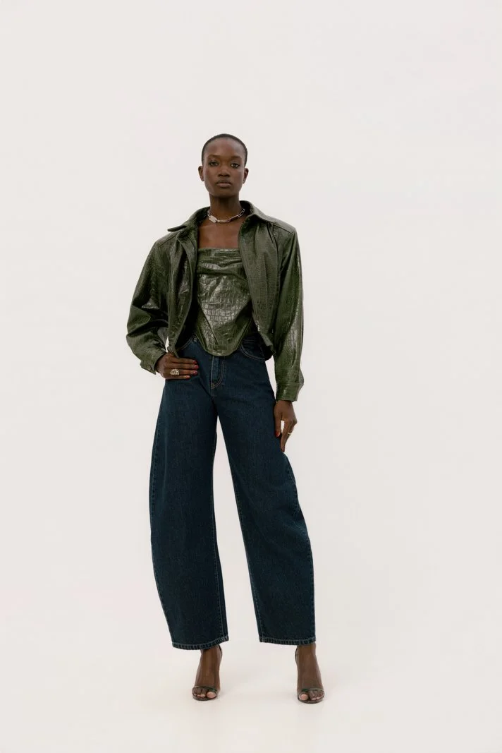 STUDIO83 Barrel Jean Dark Blue