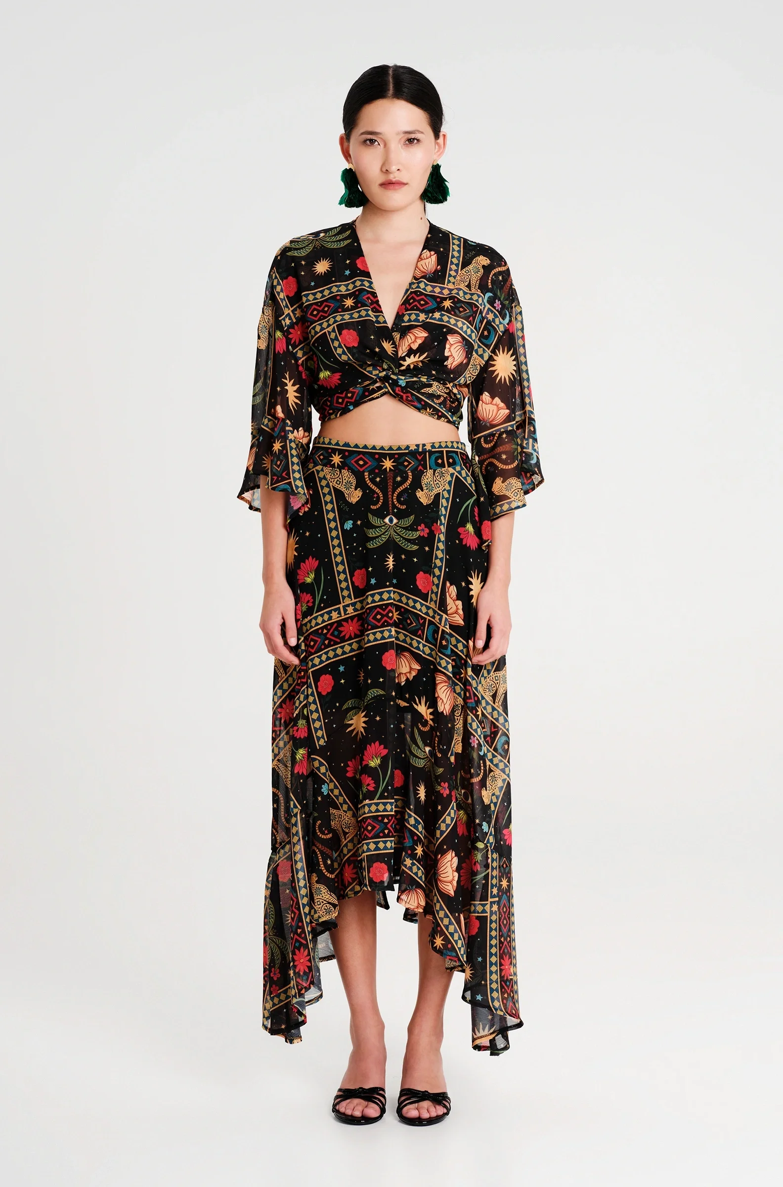 PEACE & CHAOS ETERNITY WRAP BLOUSE