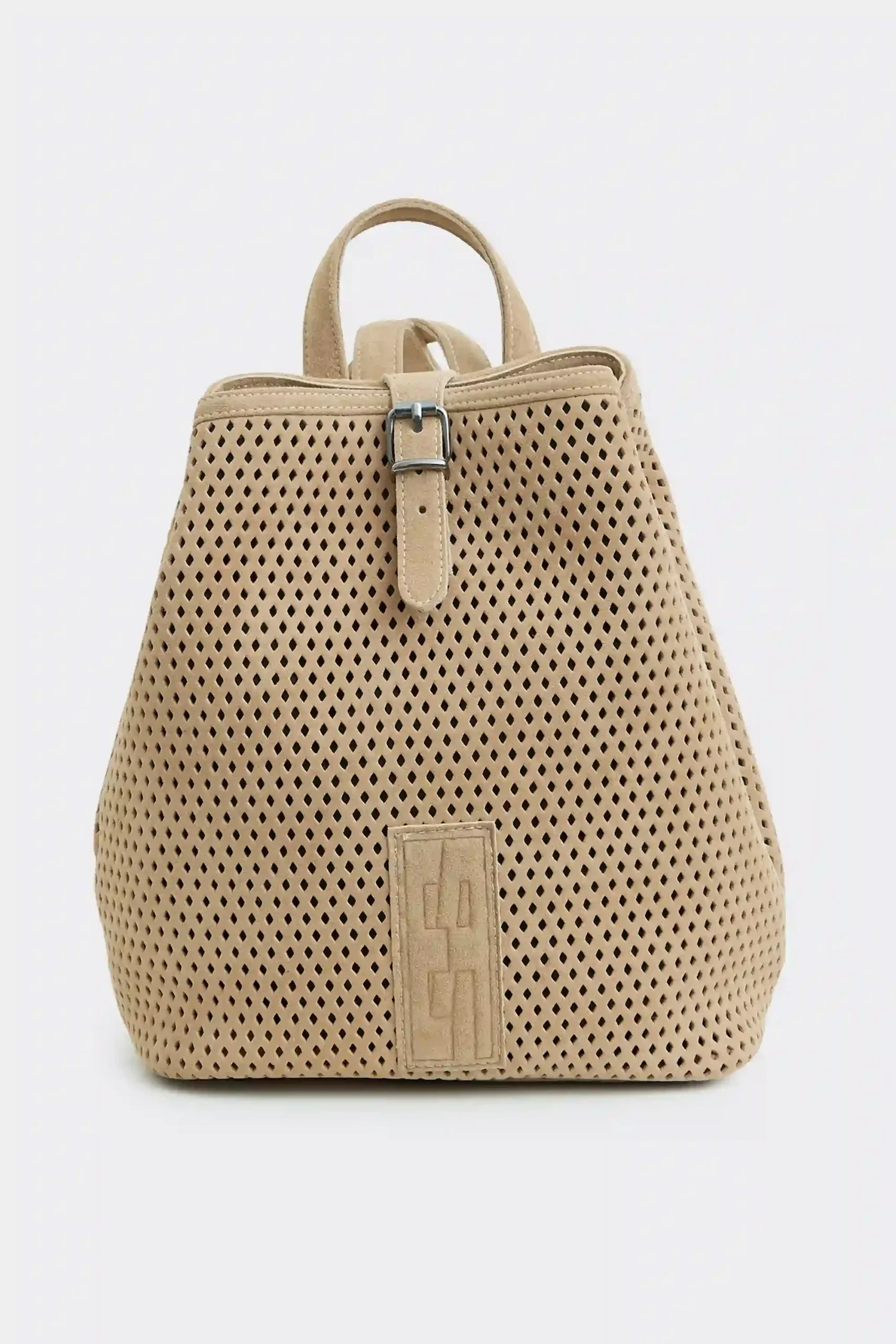 Net Planet Suede Backpack Γυναικειο Μπεζ