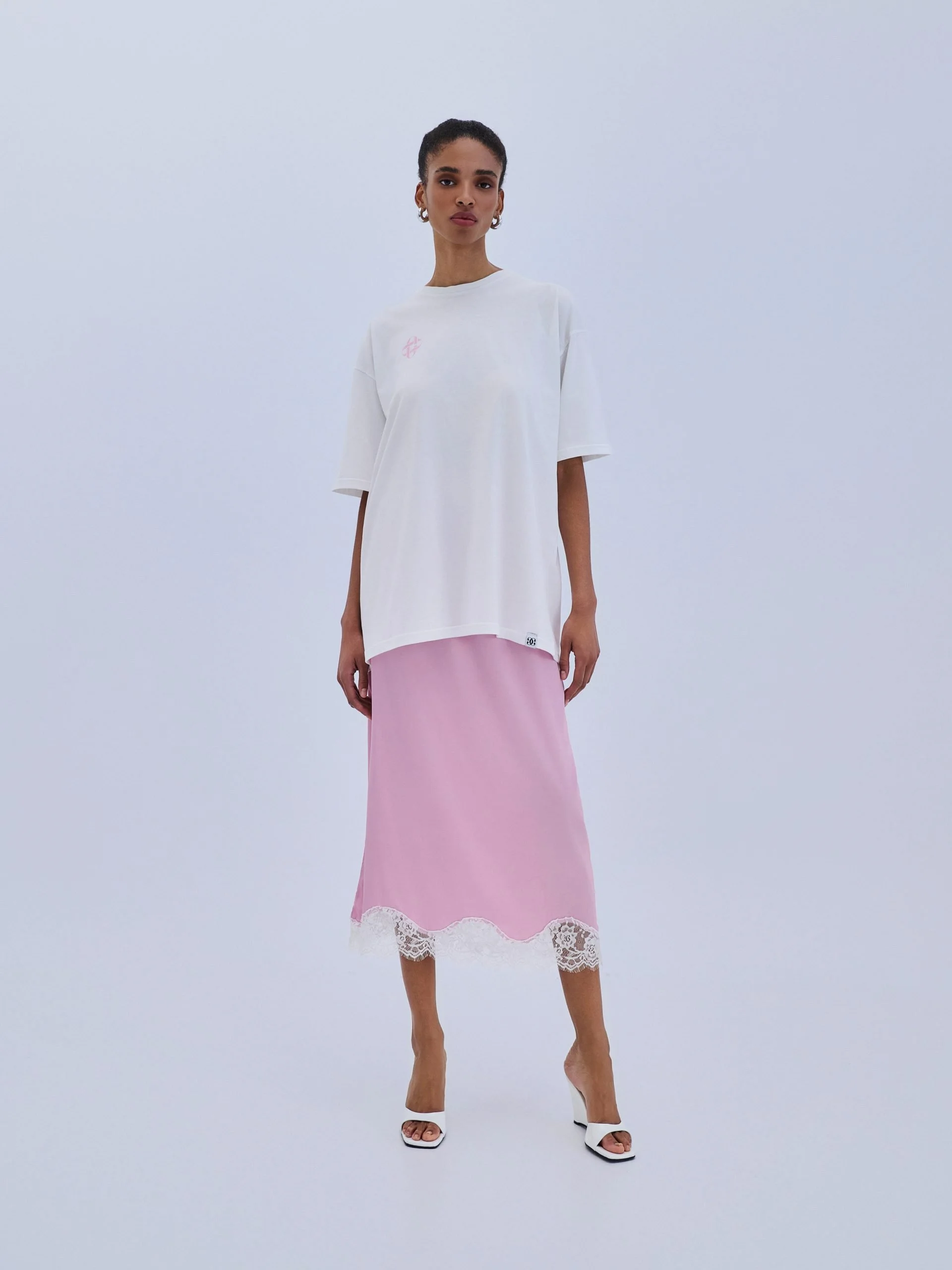 COMBOS Skirt Maxi Satin Lace
