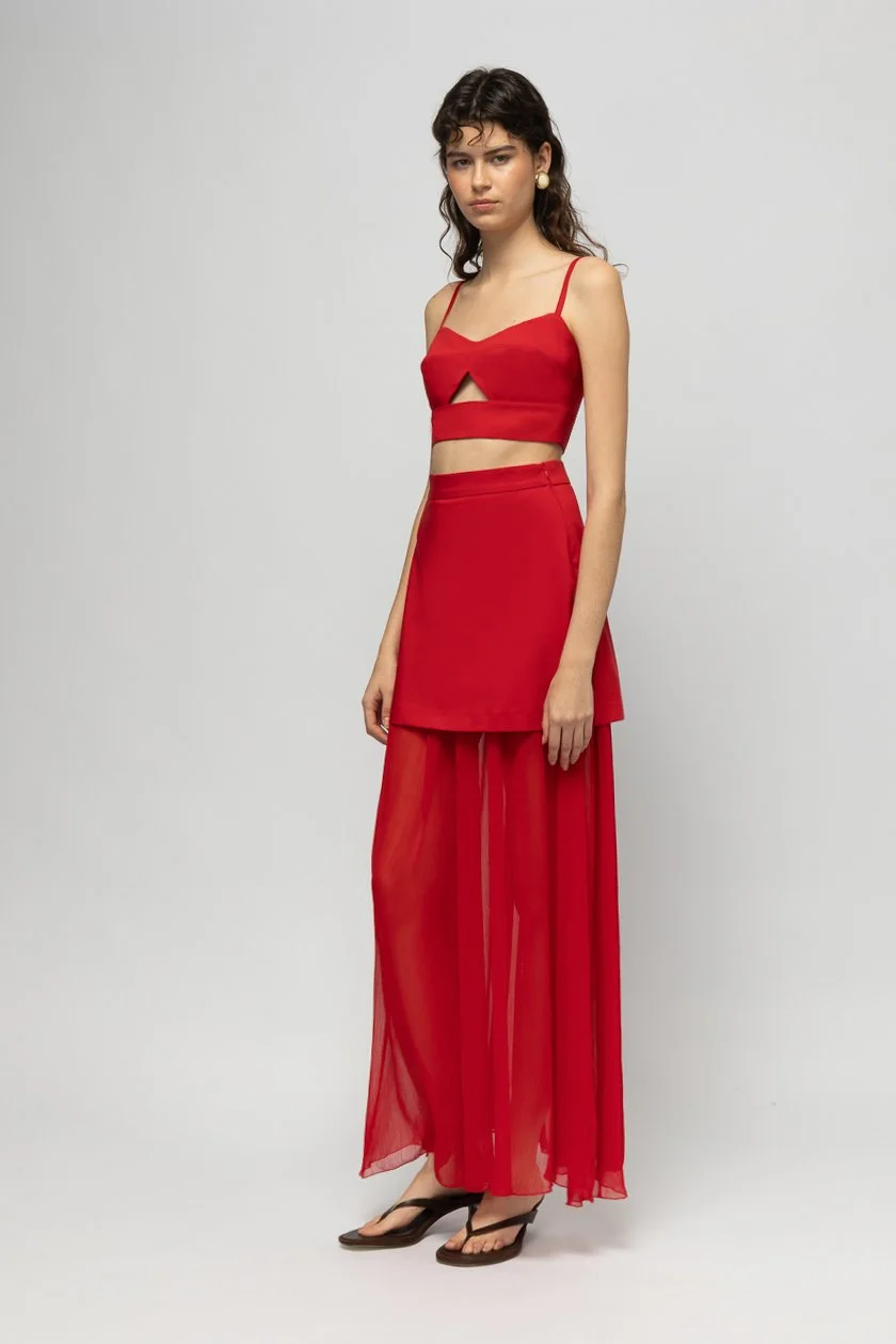 MALLORY DRAGO RED TOP