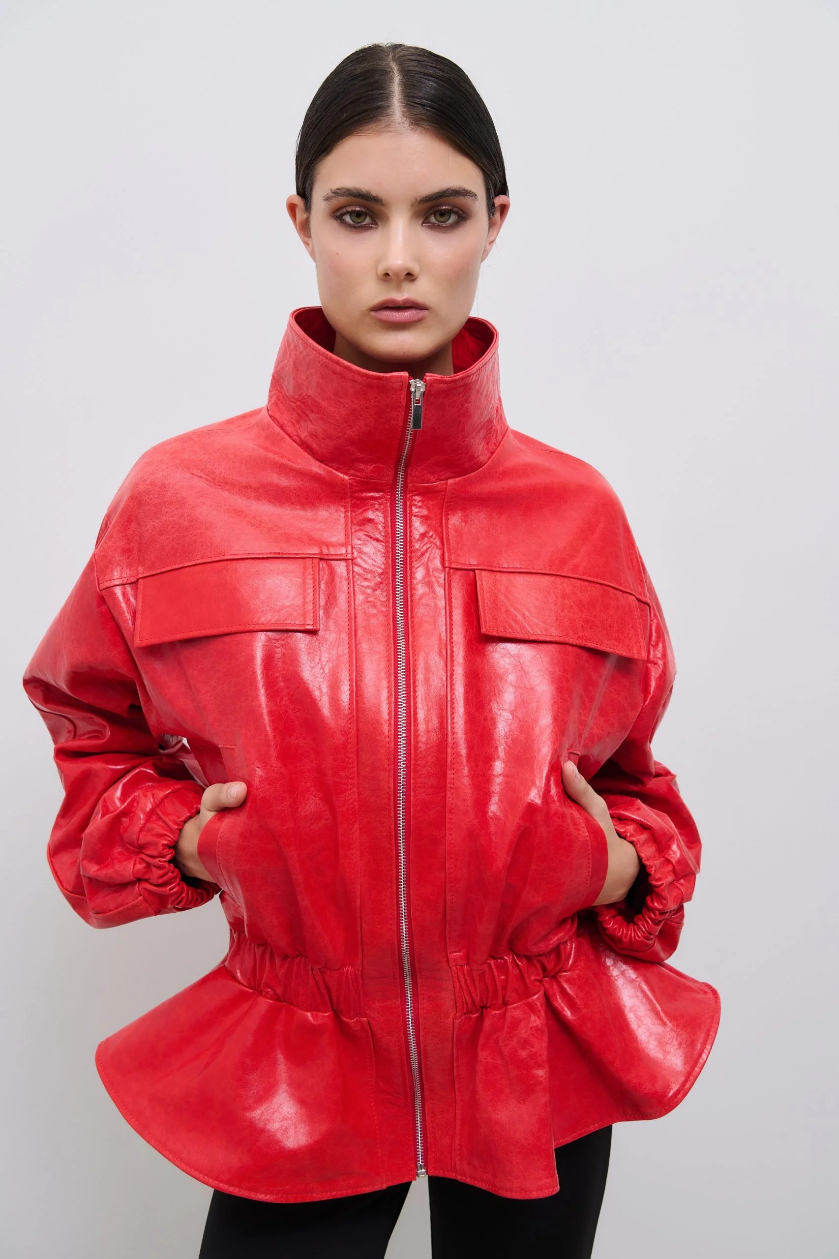 COMBOS Carnation Leather Jacket