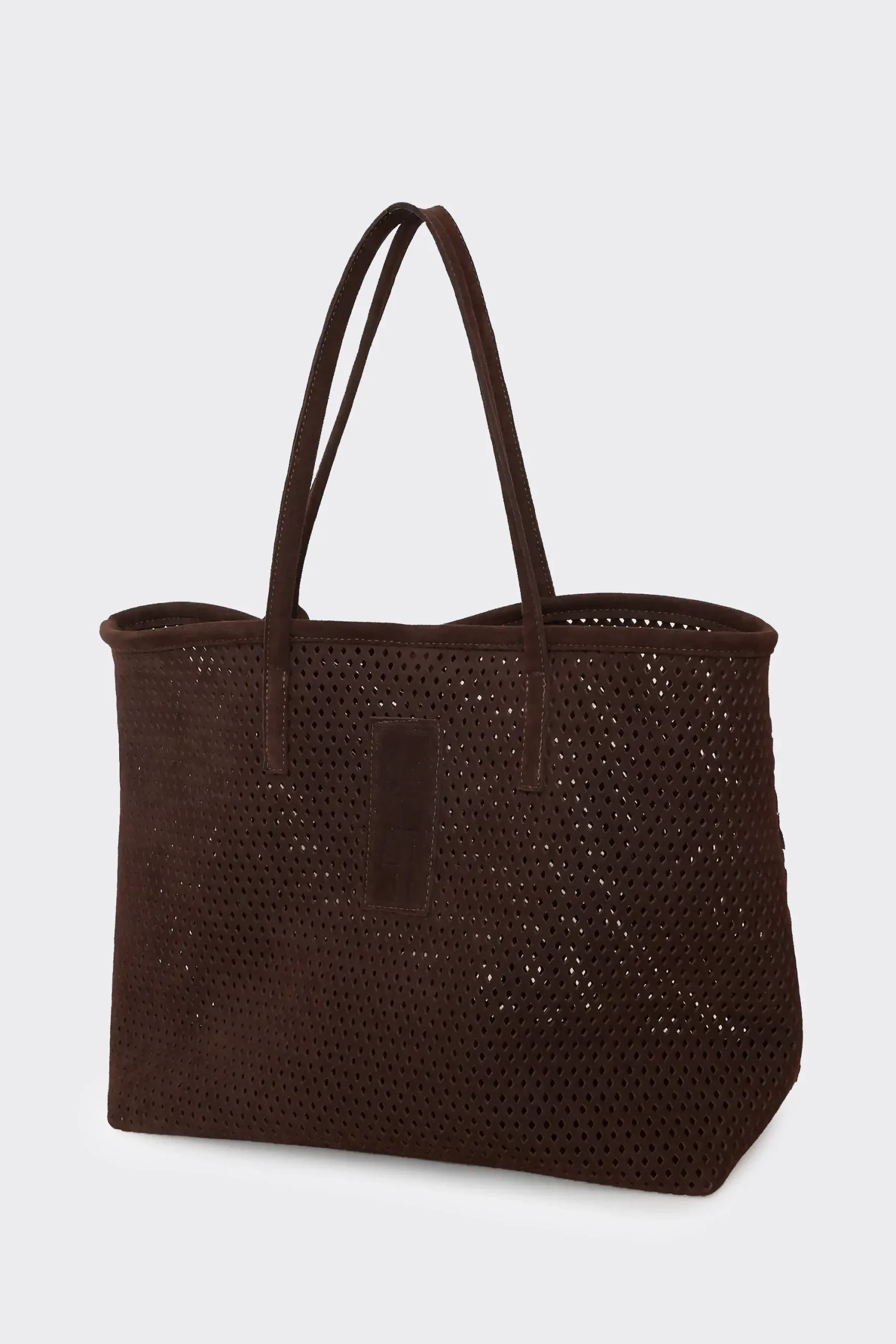 Net Planet Suede Tote And Shopper bag Καφε