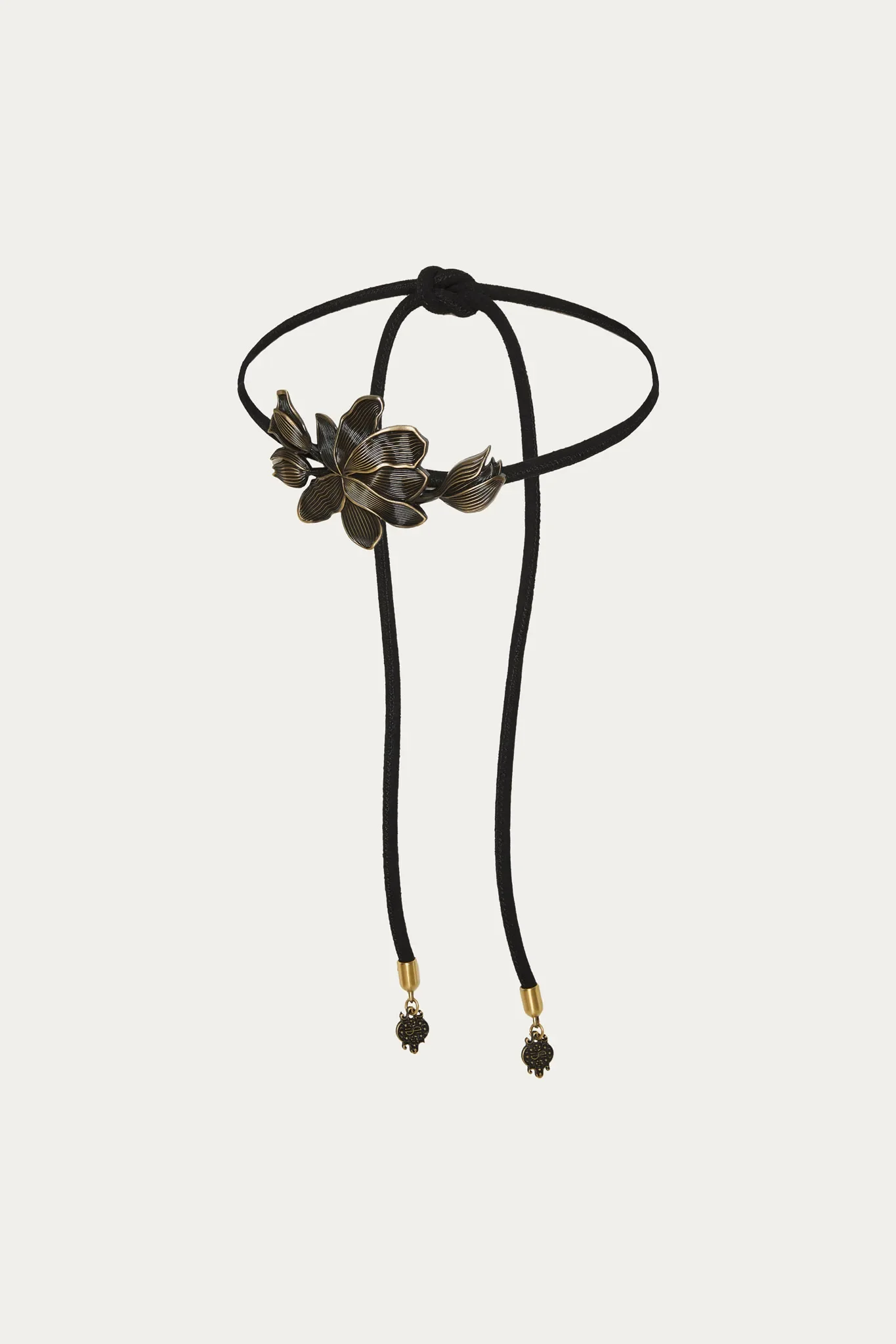 NIDODILEDA HEIR CORD BELT FLORAL BUCKLE
