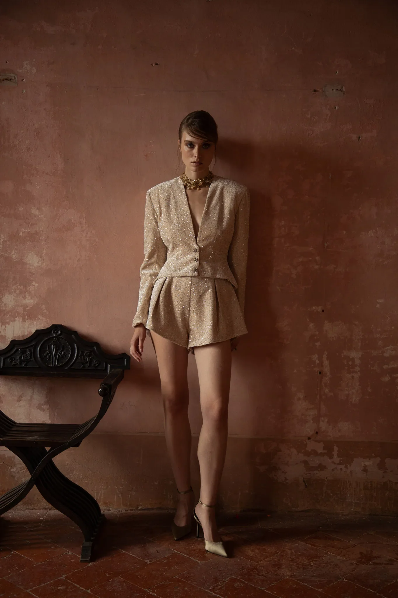 NIDODILEDA BROOKS BLAZER BEADED