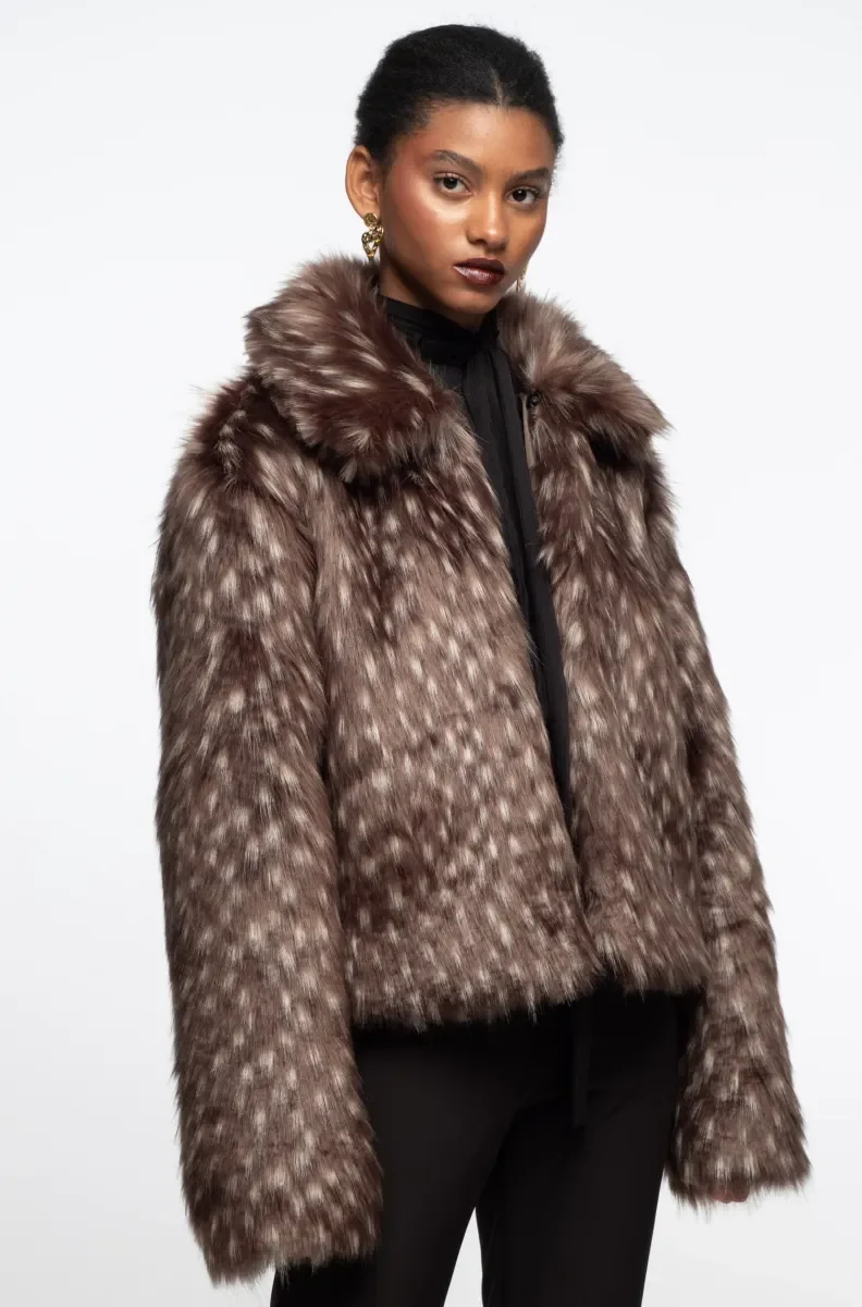 PEACE + CHAOS LAVISH ECO-FUR COAT