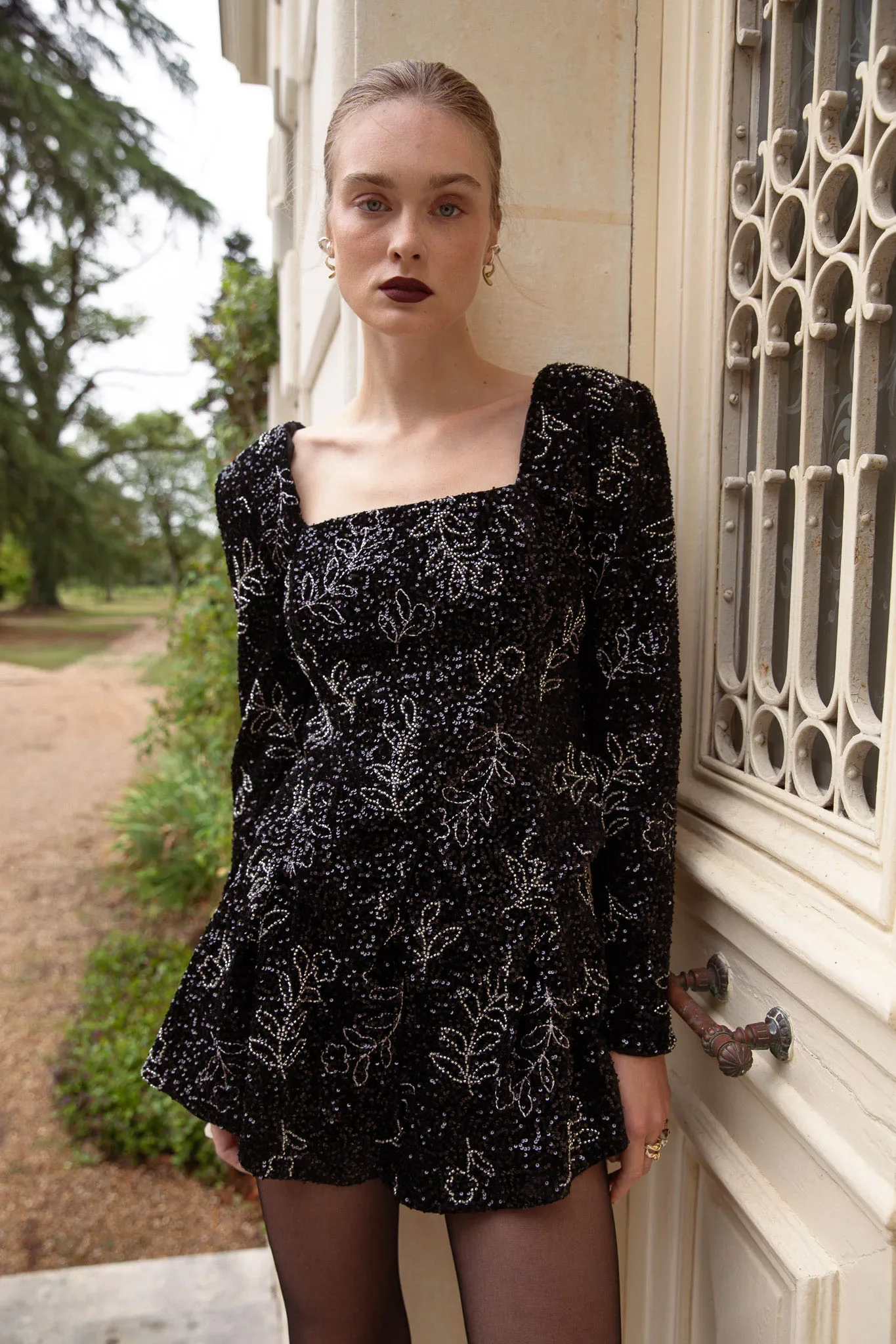 NIDODILEDA EDEN CORSET BEADED FLORAL SEQUINED