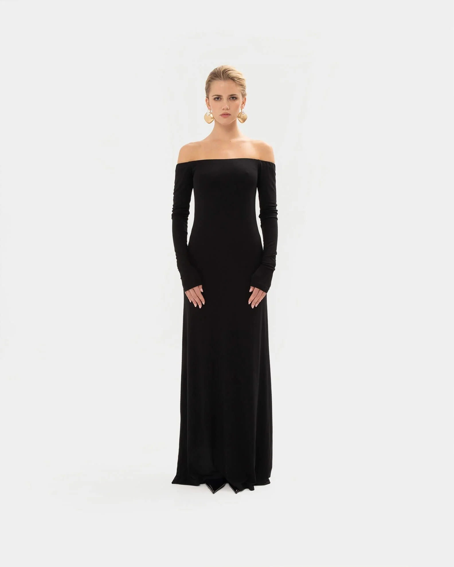 VASSIA KOSTARA OFF-THE-SHOULDERS BODYCON DRESS