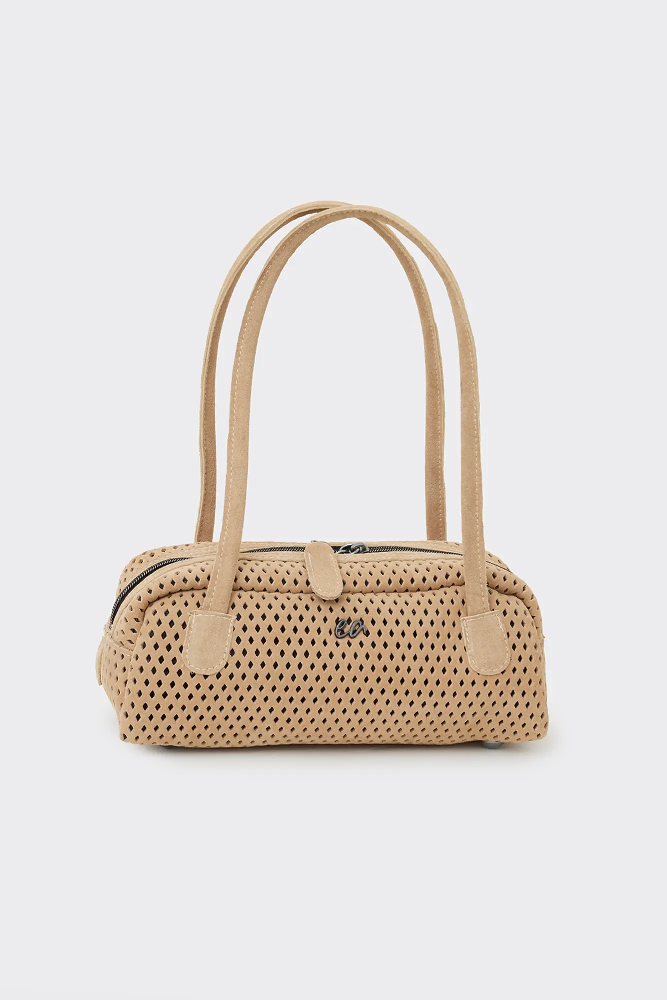 Silhouette Net Planet Suede Τσαντα Ωμου Μπεζ Small
