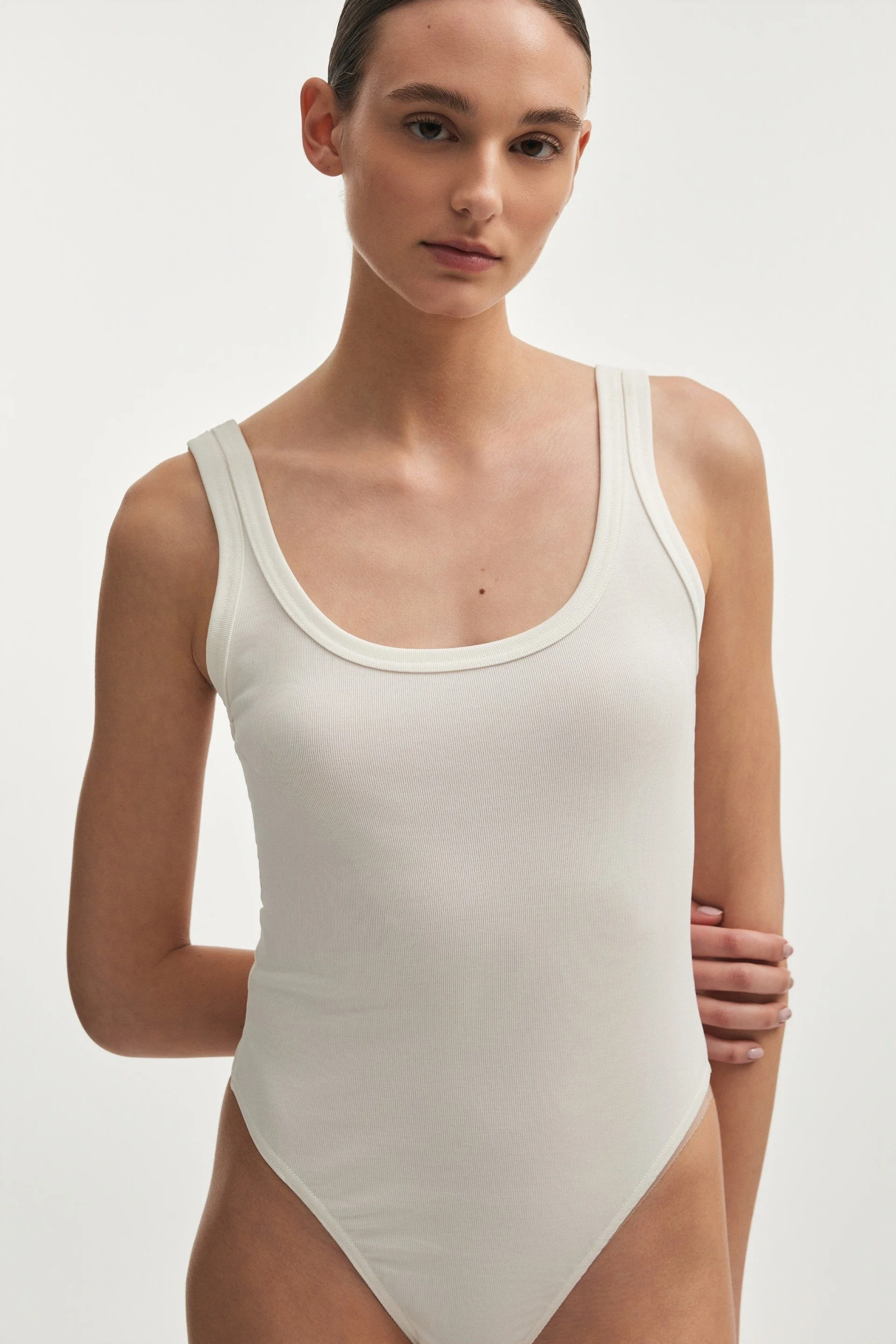 NADIA RAPTI ELSA BODYSUIT WHITE