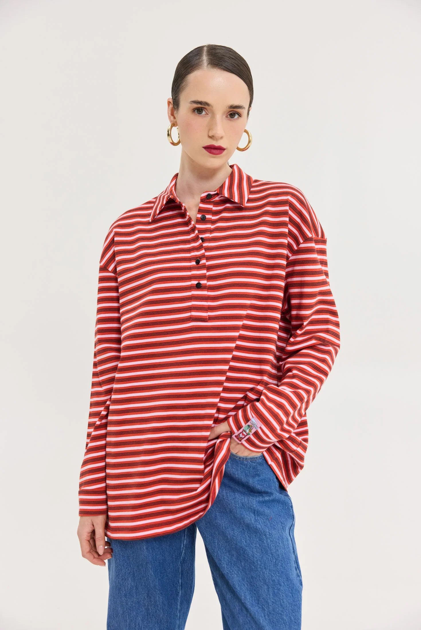 HEMITHEA Sidecar Sweatshirt (Red Stripes)