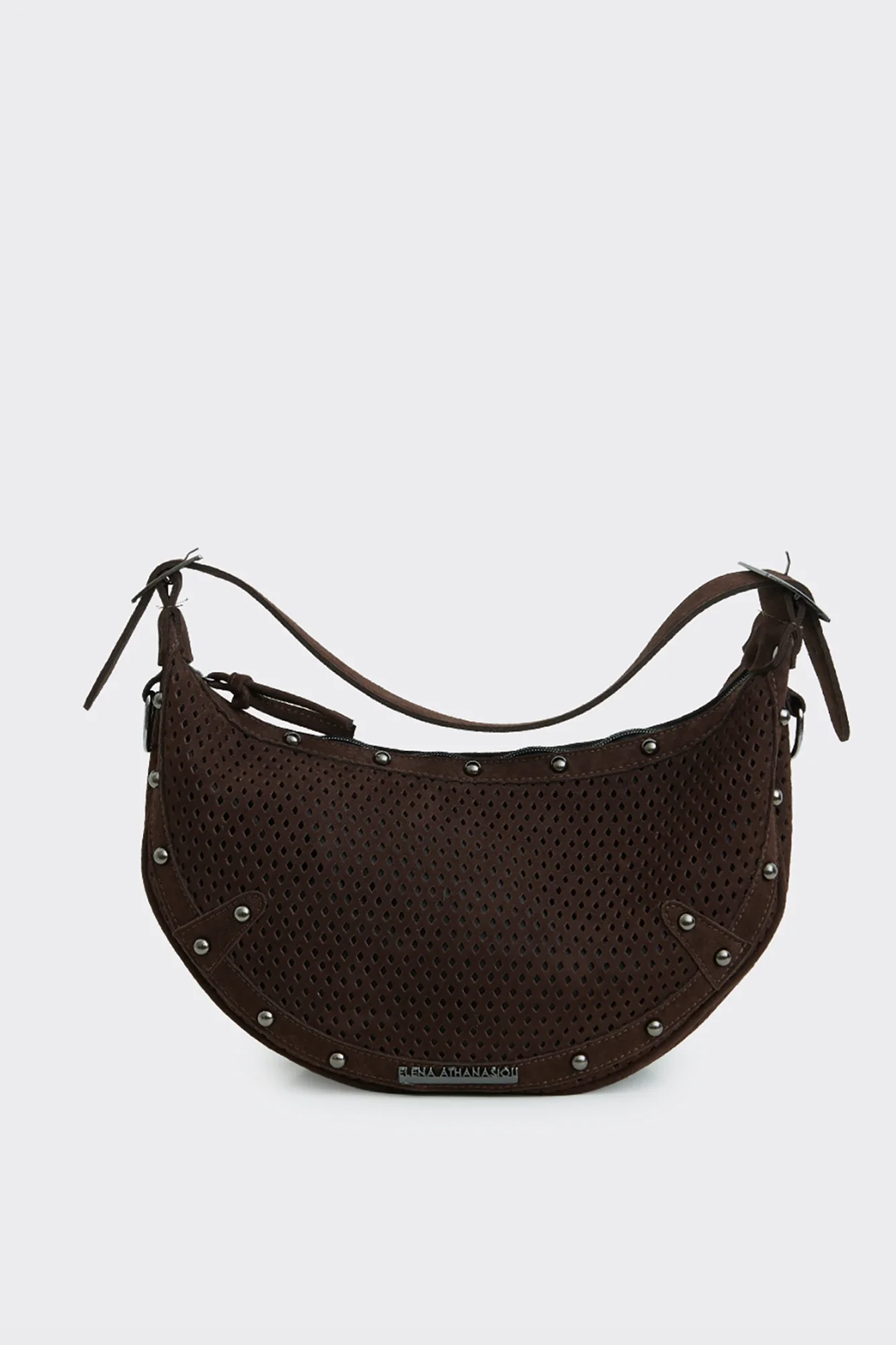 Hype Net Planet Suede Baguette bag Τσαντα Ωμου Καφε