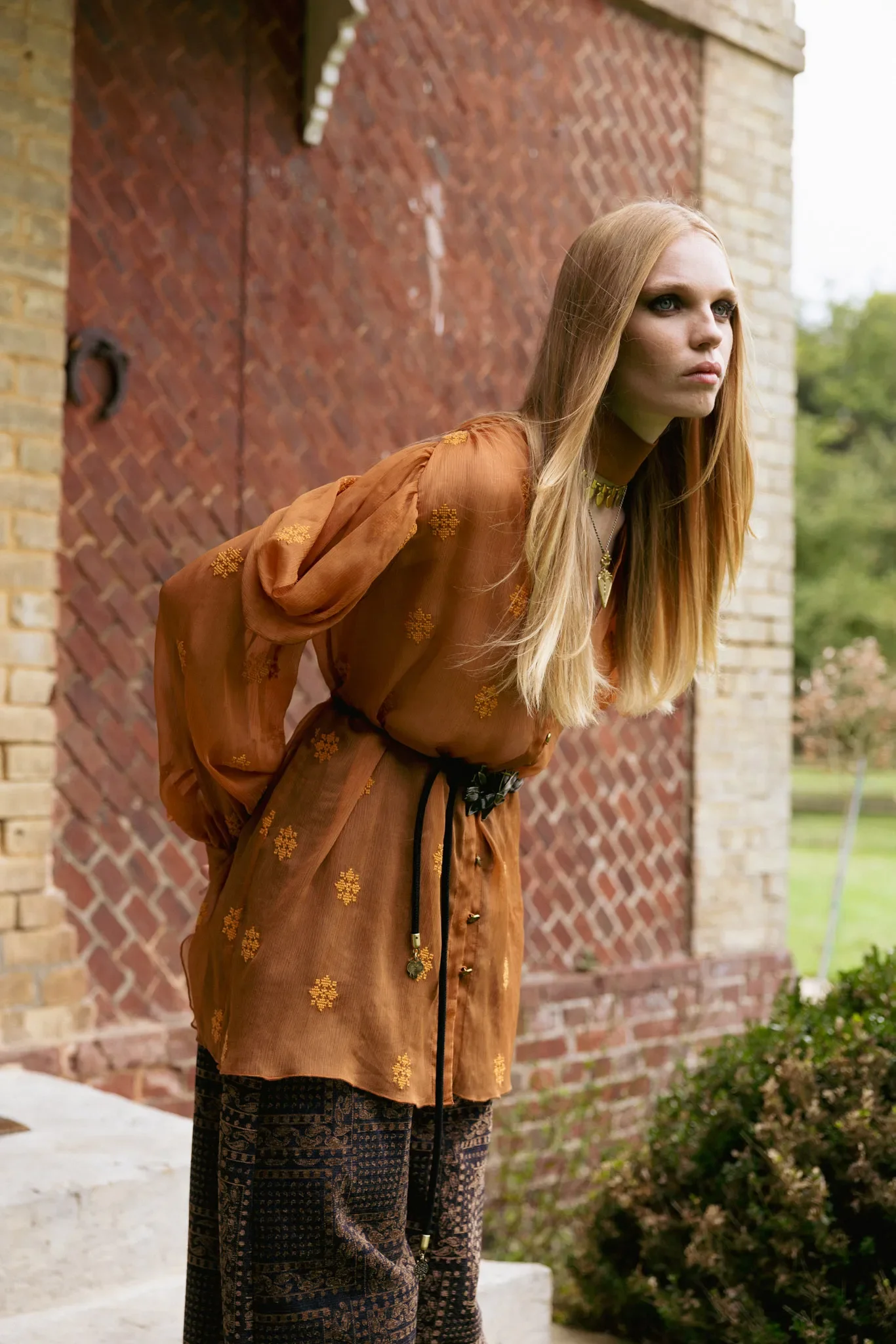 NIDODILEDA MARGOT SHIRT DRESS SEMI-SHEER EMBROIDERED