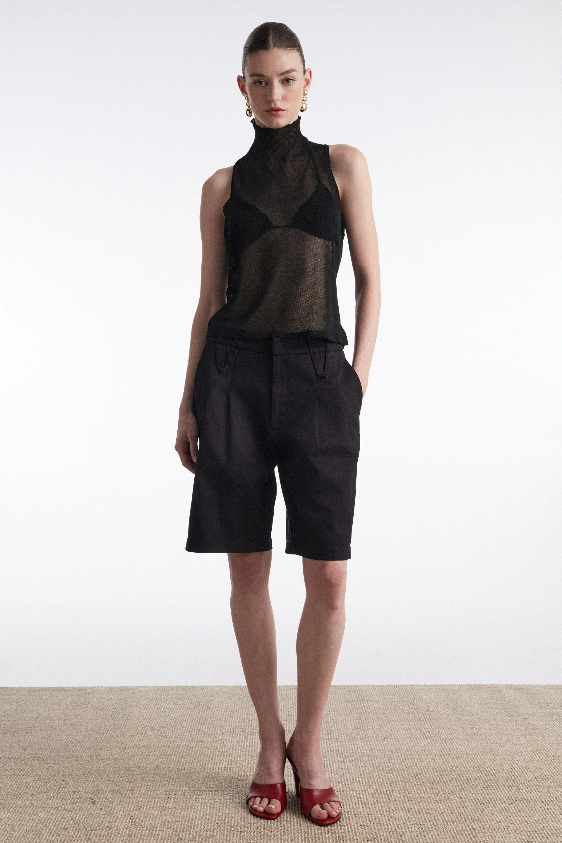 NADIA RAPTI DOLLY BERMUDA BLACK