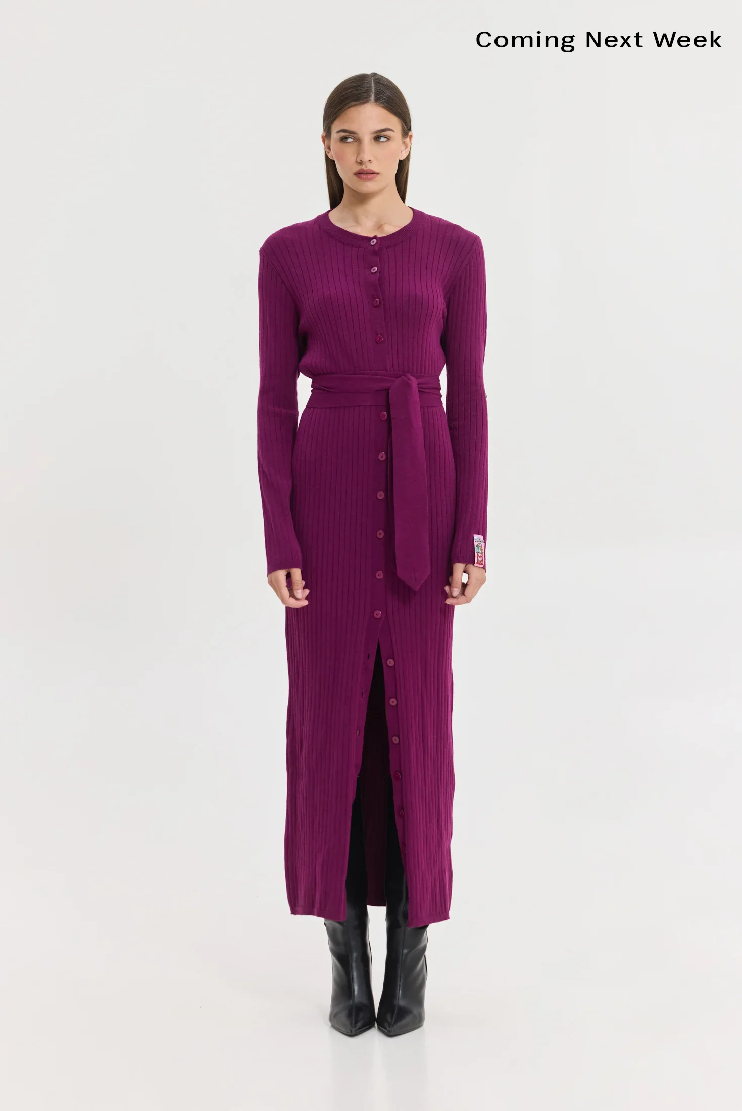 HEMITHEA Punch Knitted Dress (Bordeaux)