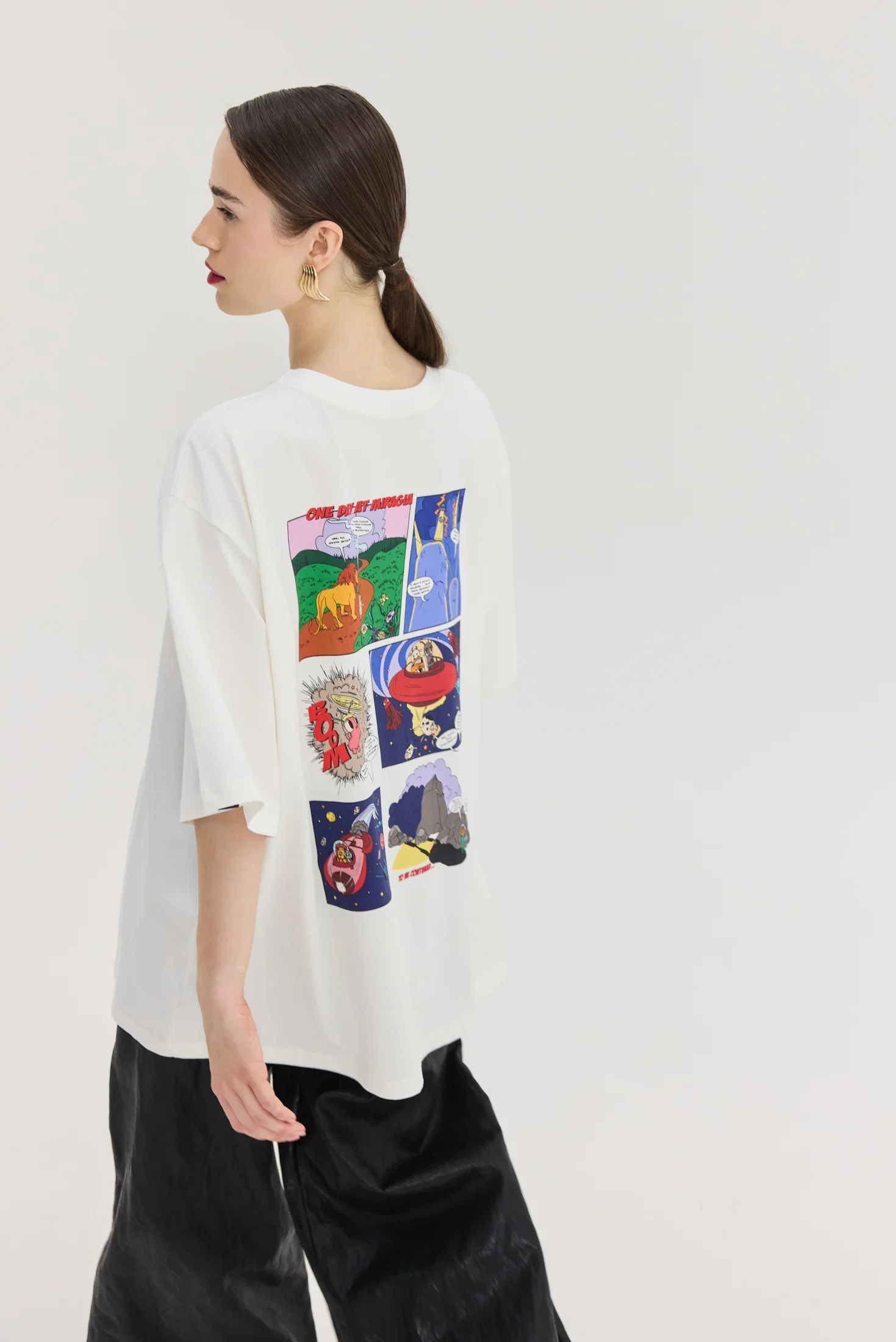 HEMITHEA Cheetah Off White T-Shirt (One day at Miragia)