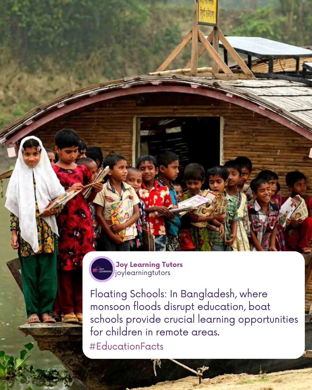 These unique schools provide education to children even during floods, ensuring they don't fall behind in their studies. They come equipped with classrooms, libraries, and sometimes even solar panels for electricity. They truly represent a vital life