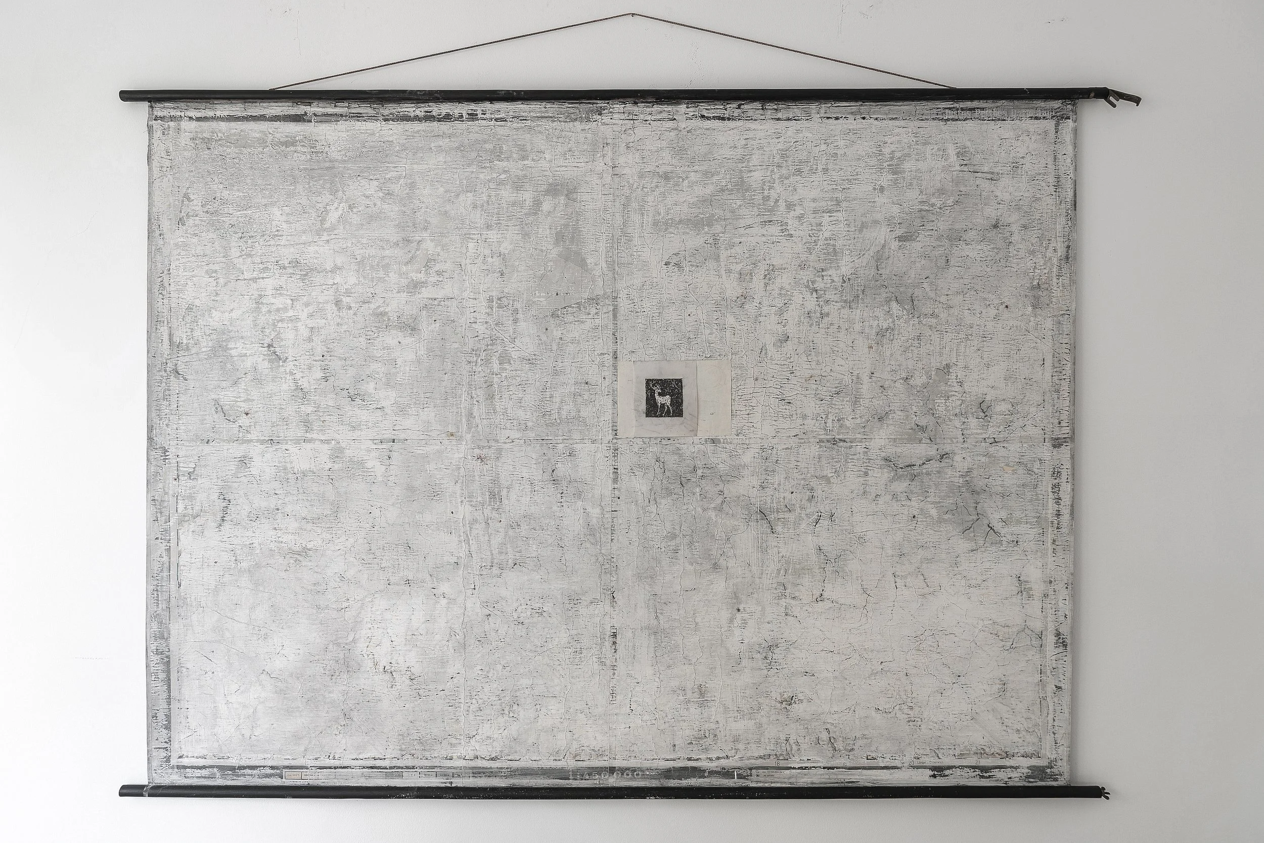 20x170 mixed technique on old map