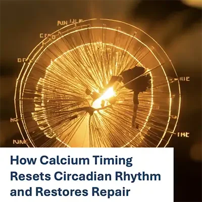 How Calcium Timing Resets Circadian Rhythm and Restores Repair