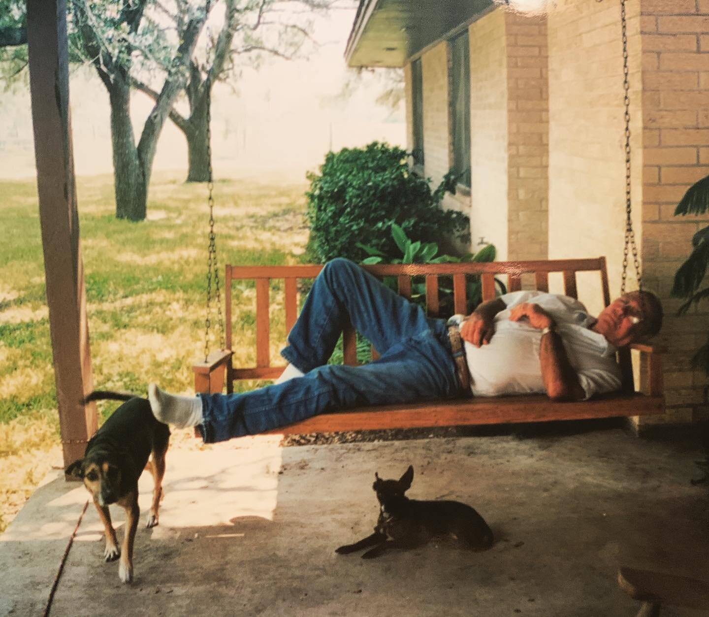 Farmers and ranchers don&rsquo;t get days off. Which makes every moment of rest that much sweeter. These are two of my favorite pictures of our grandparents. At their sweetest 🌾❤️ #LaborDay