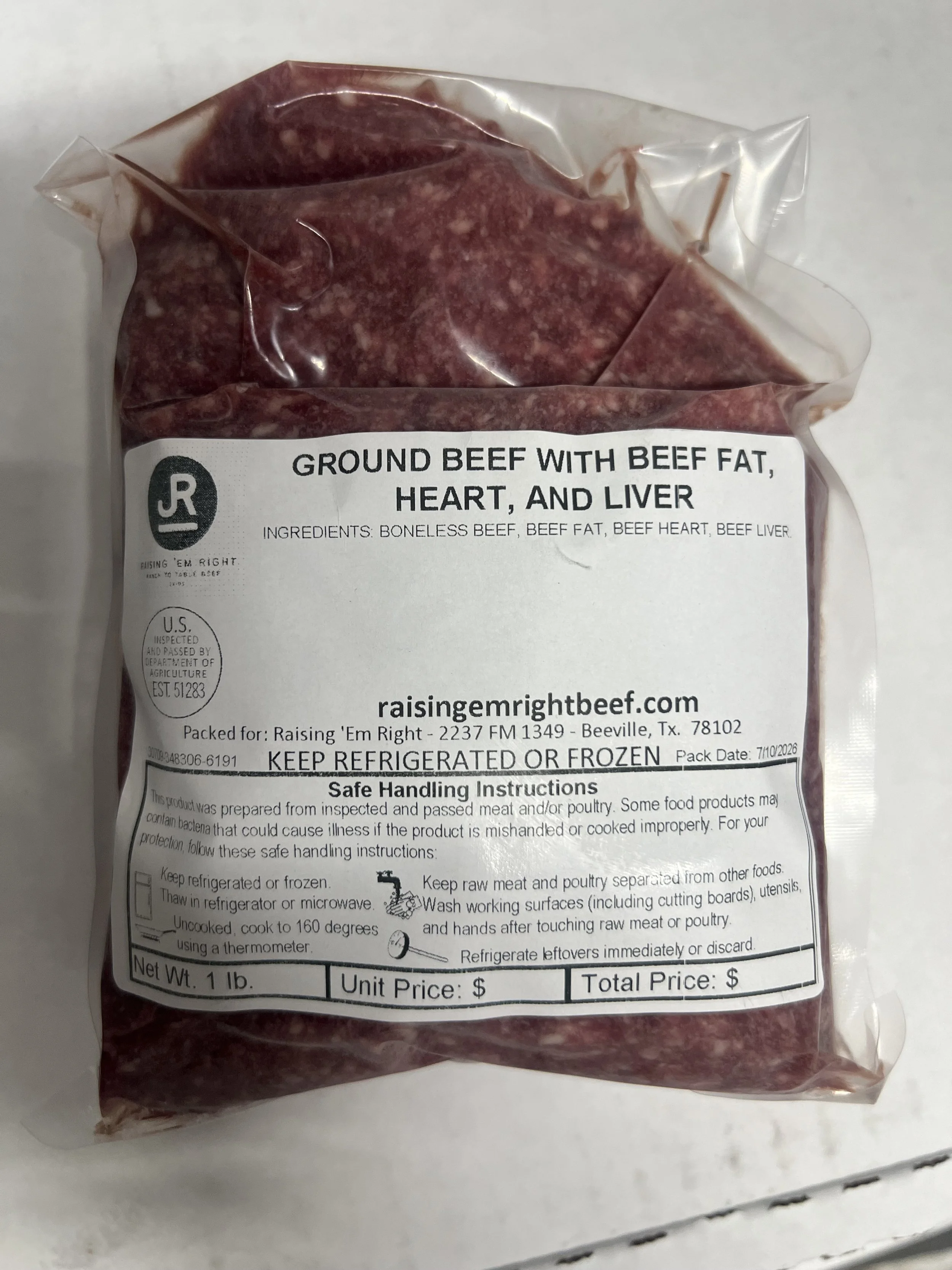 Ground Beef- Caveman Blend